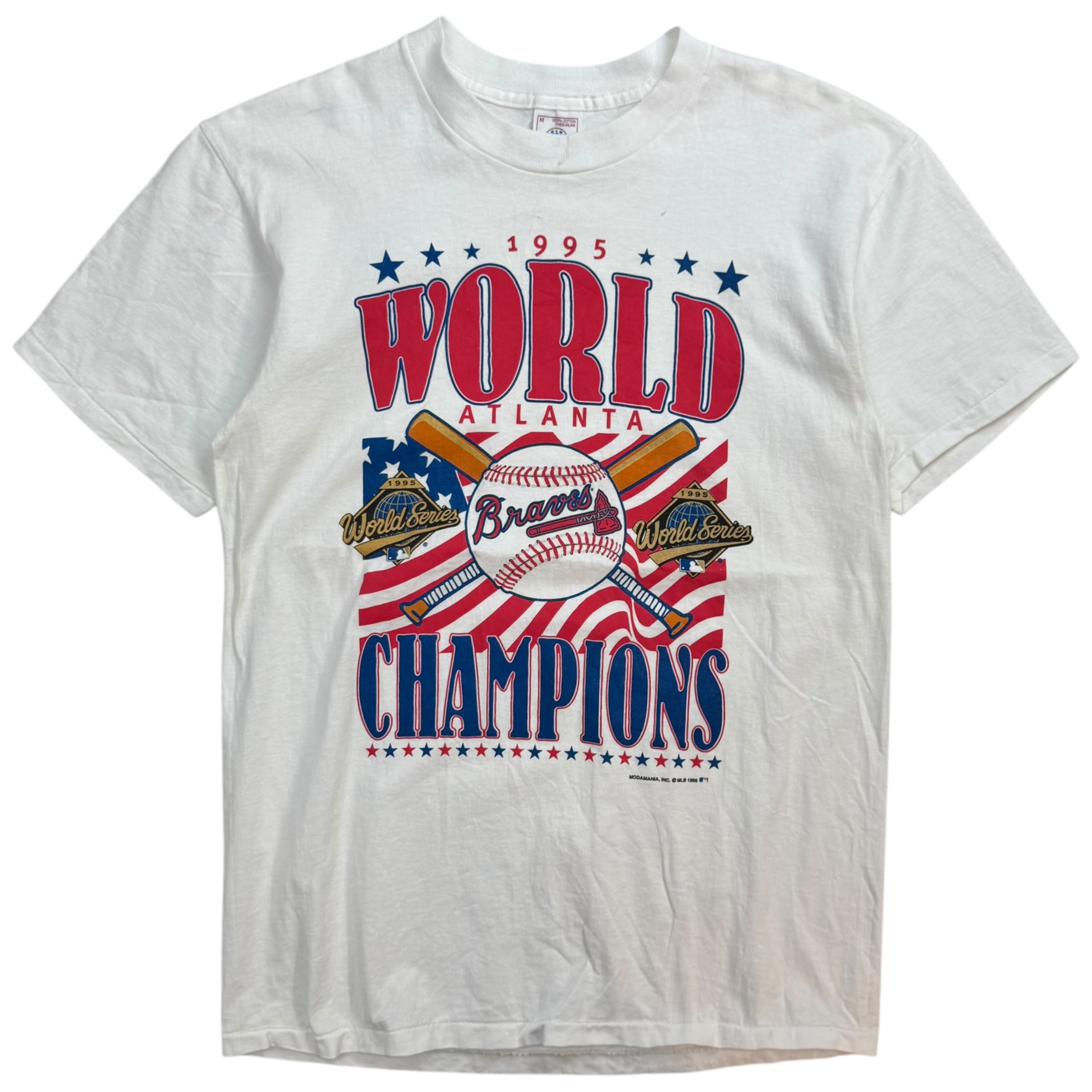 1995 Atlanta Braves World Series Champions Tee White