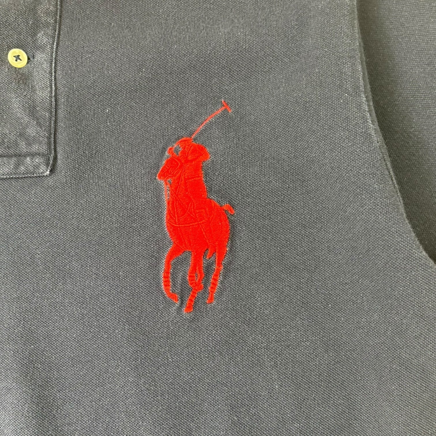 Vintage Polo Ralph Lauren Big Logo Polo Shirt Navy