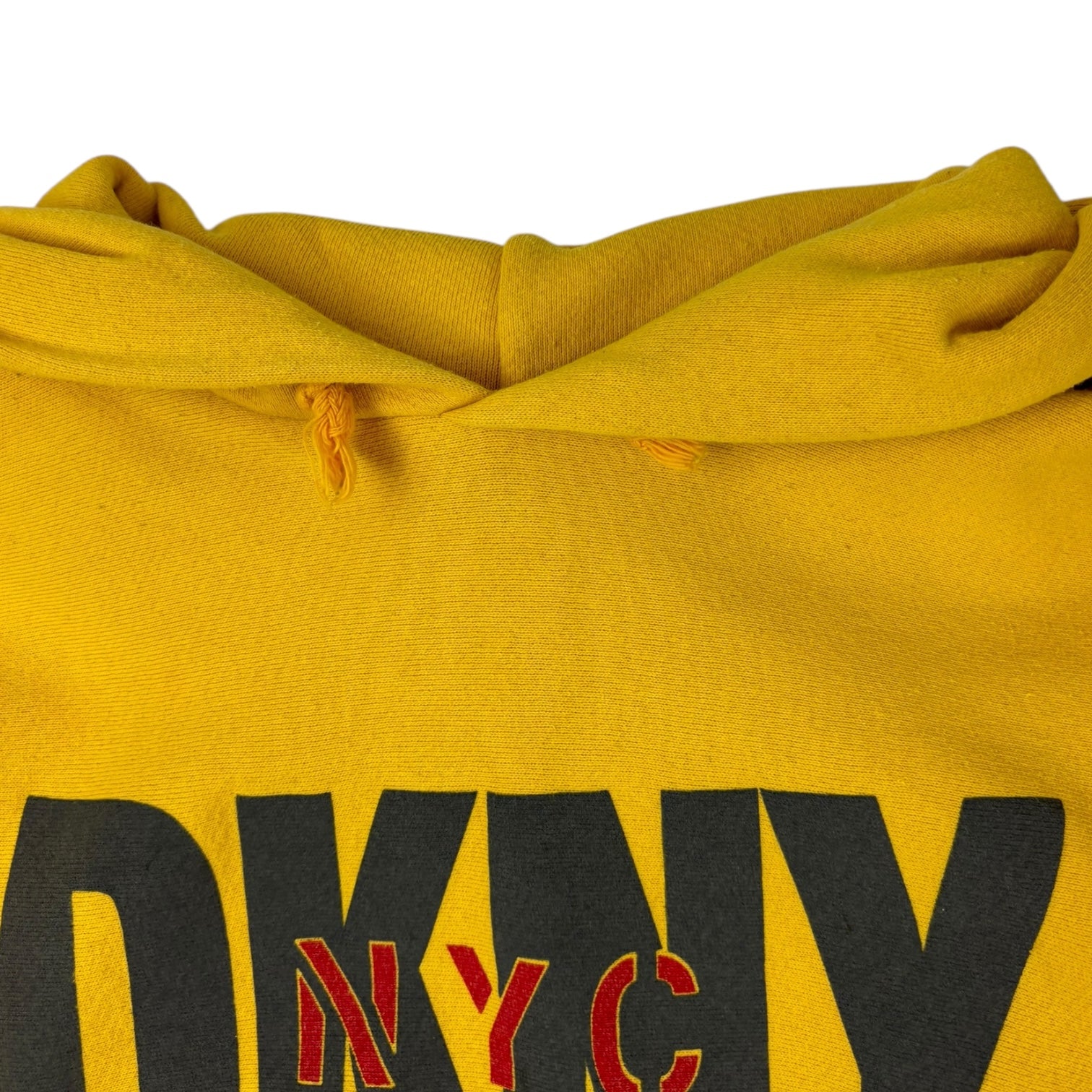 Vintage DKNY Logo Hoodie Yellow