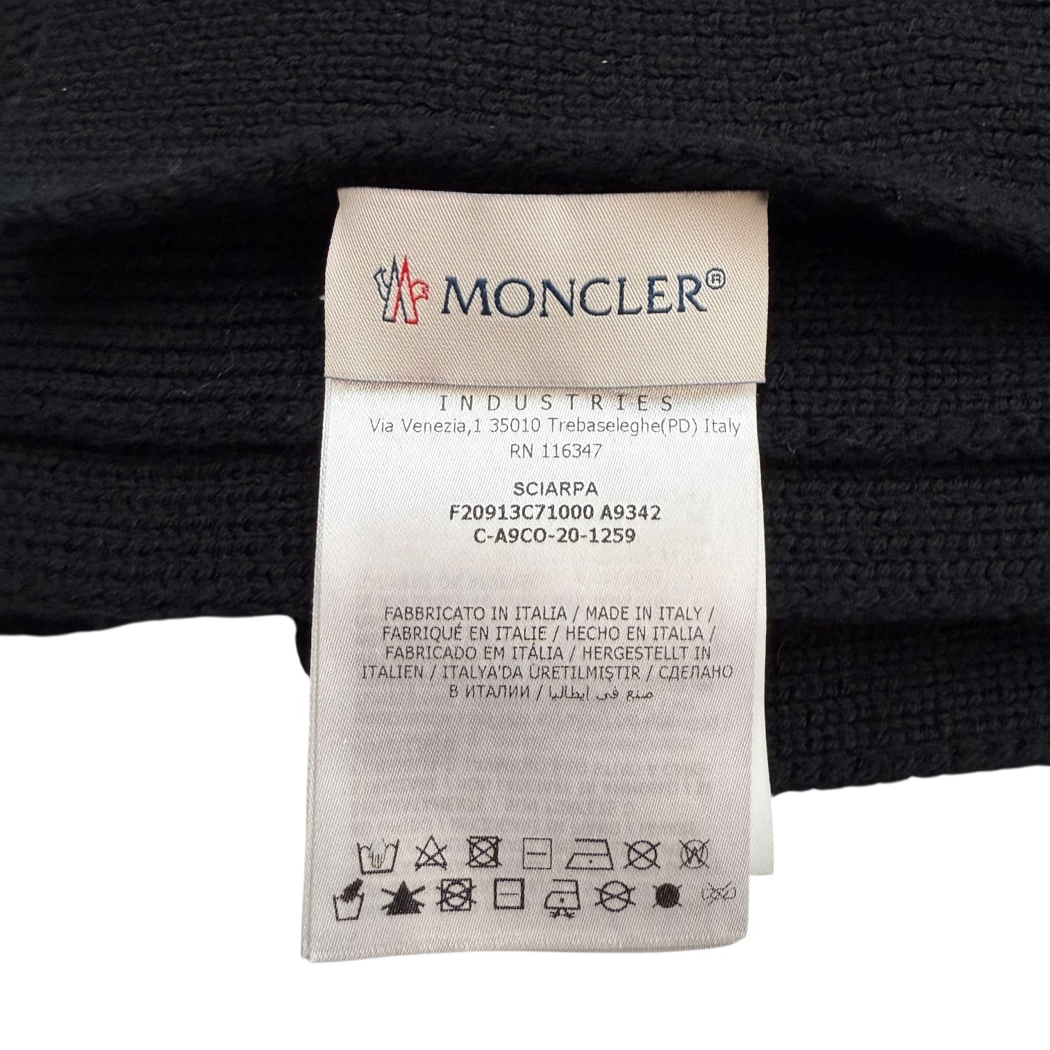 Moncler Sciarpa Scarf Black