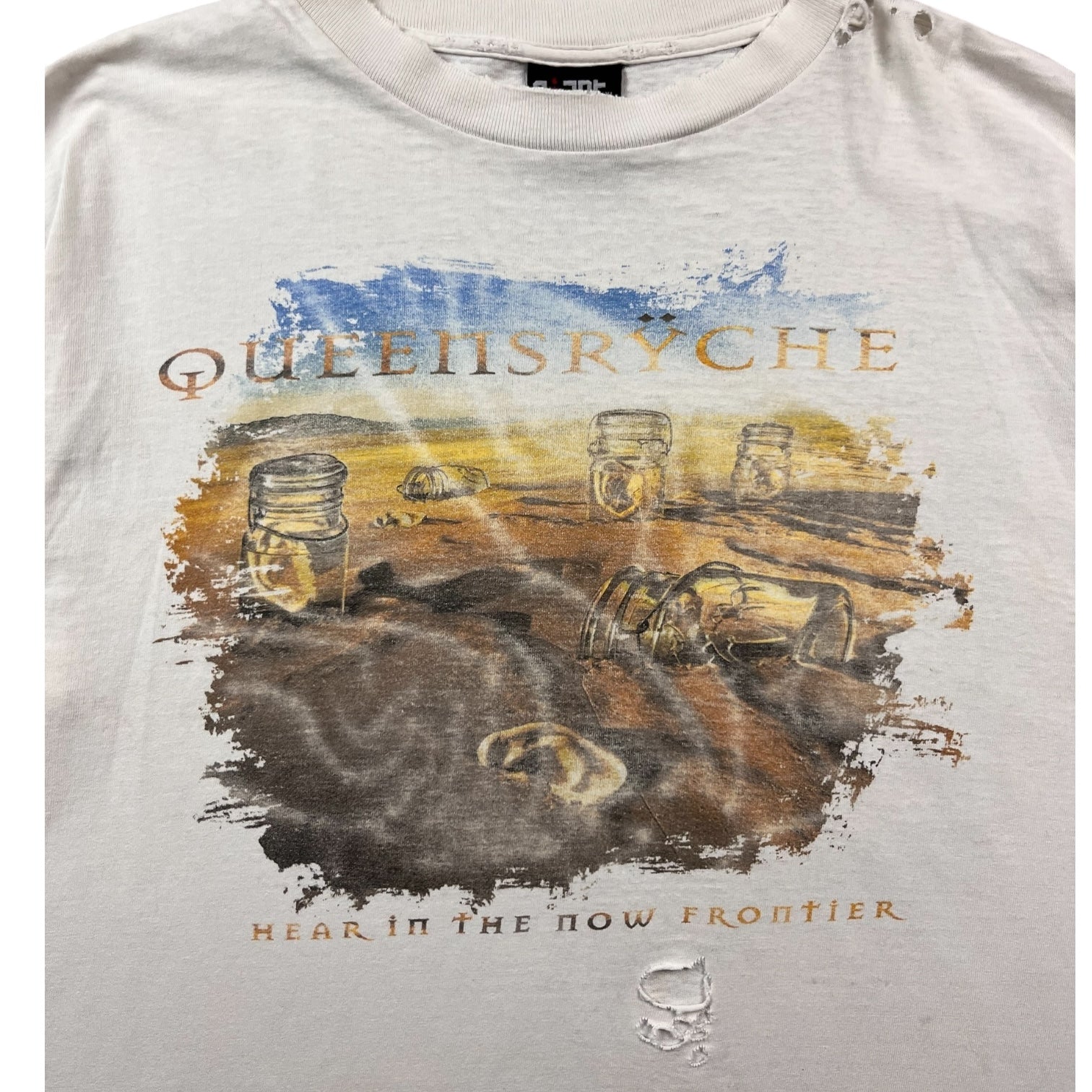 1997 Queensryche Year in the Now Frontier Tee White