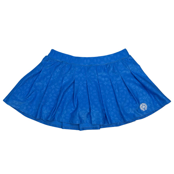 (W) Chrome Hearts Cross Pattern Horseshoe Tennis Skirt Blue