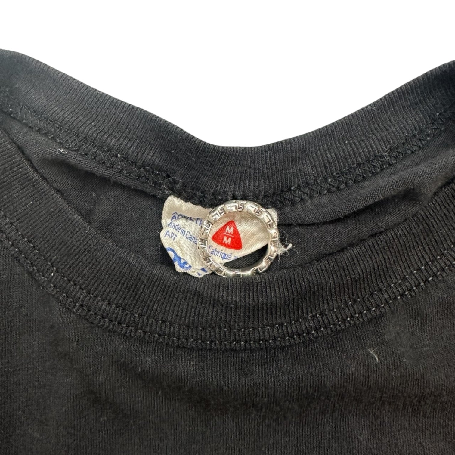 Vintage 1980's Harley Davidson The Eagle Soars Alone Ringer T-Shirt Black