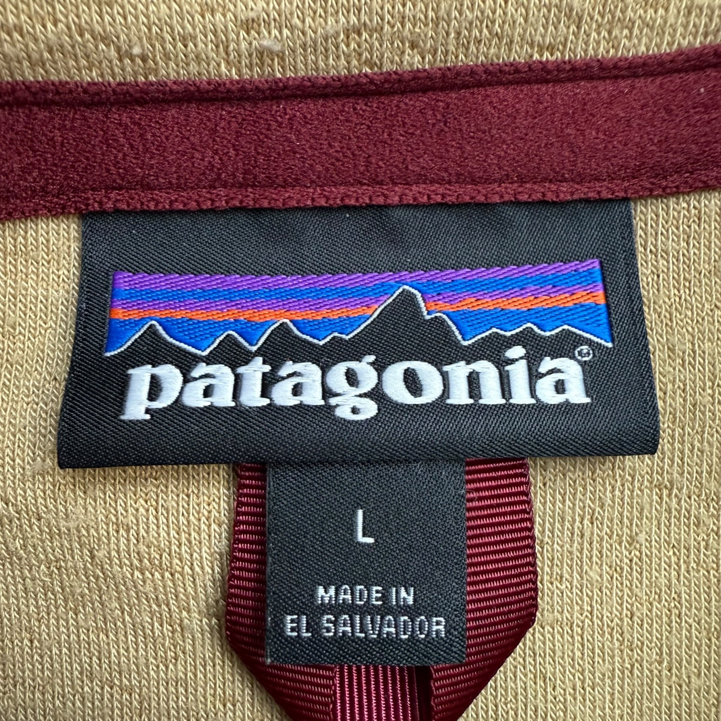 Vintage Patagonia Shearling Button Up Fleece Sweater Tan