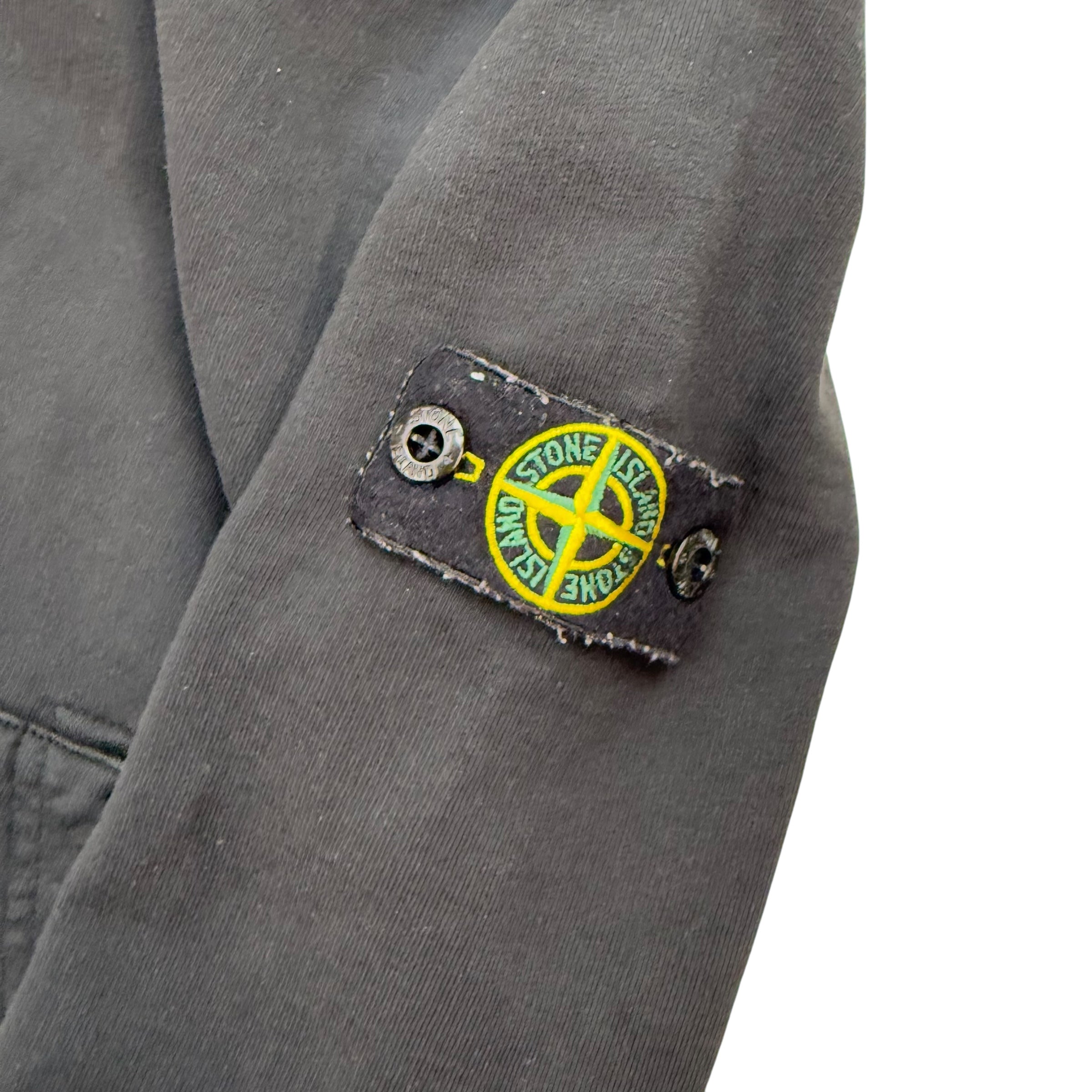 Stone Island Junior Patch Zip Up Sweater Black