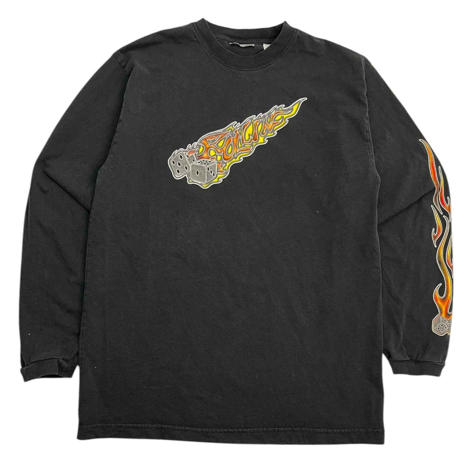 Vintage Y2K Flaming Dice L/S T-Shirt