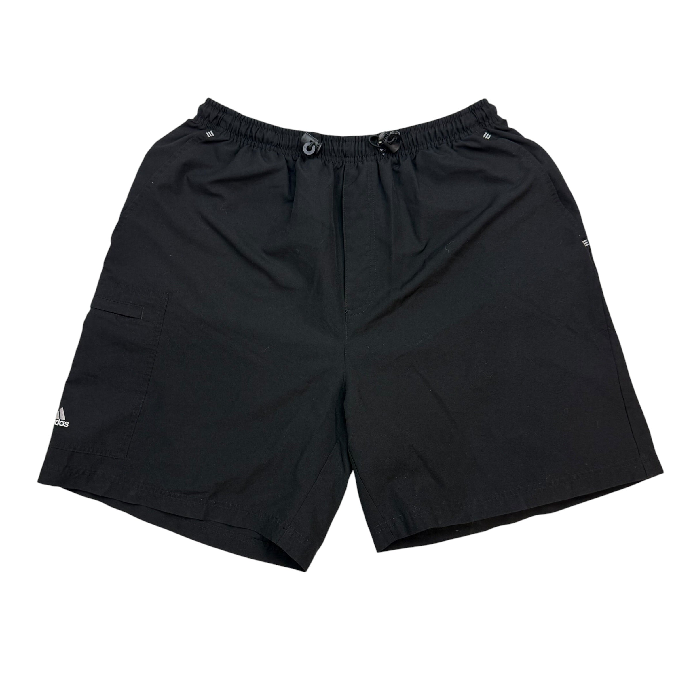 Vintage Adidas Cinch Waist Shorts Black