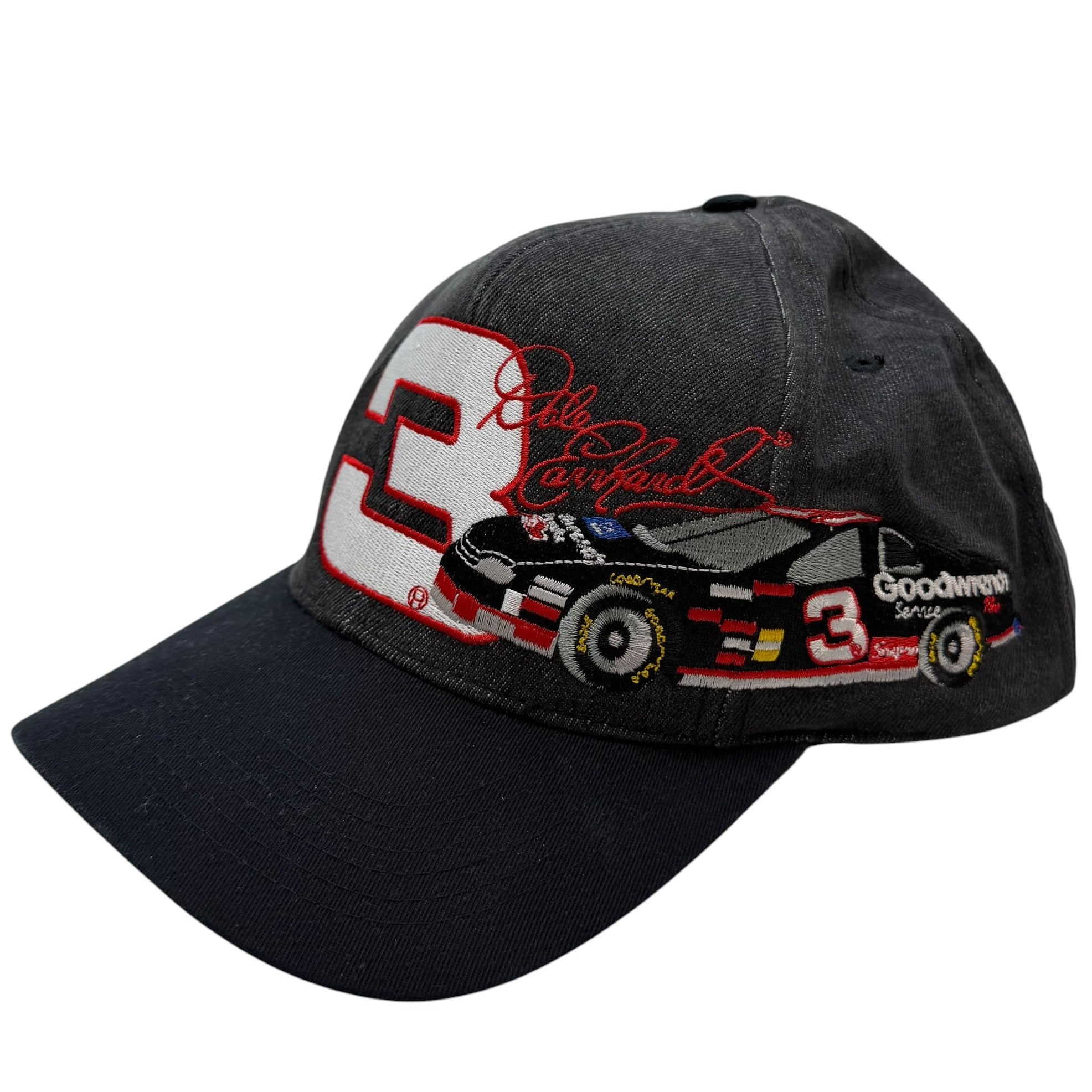Vintage Chase Authentics Dale Earnhardt Jr. NASCAR Denim Embroidered Snapback Hat Black