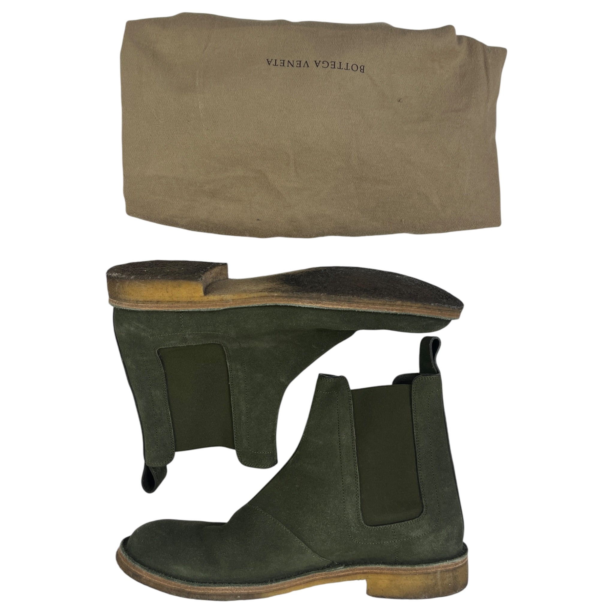 Bottega Veneta Suede Classic Crepe-Sole Chelsea Boots (Used)