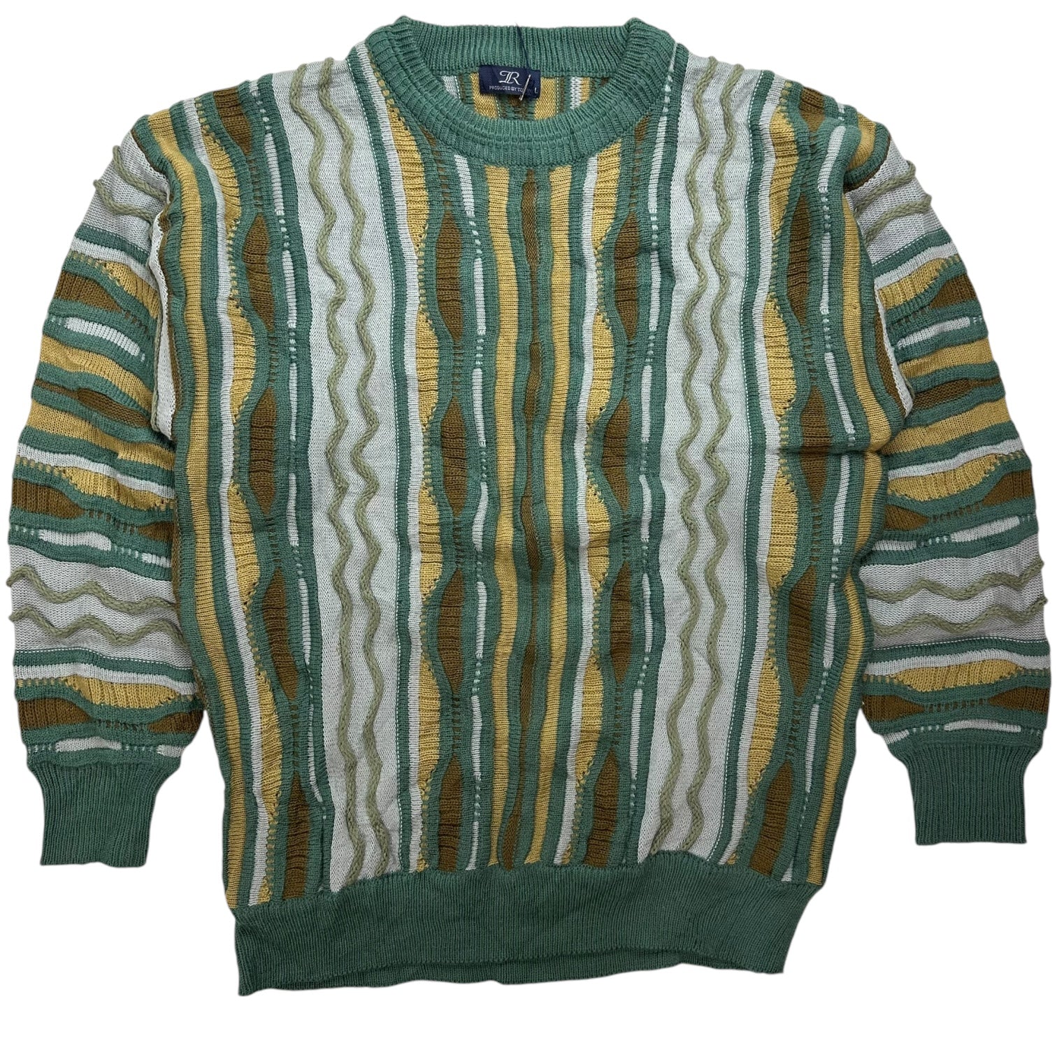 Vintage Toroy Stripe Knit Sweater Green