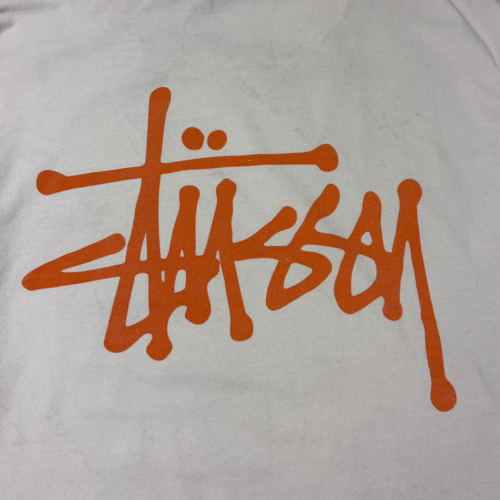 Stussy “Classroom” L/S Tee White Orange
