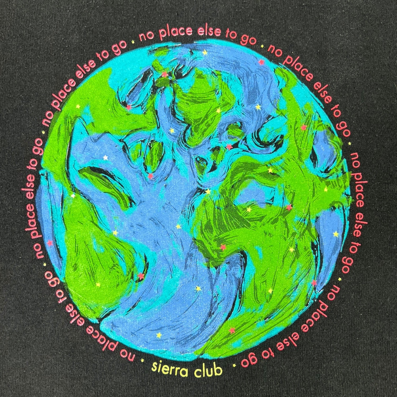 Vintage Sierra Club “ No Place Else To Go” Crewneck Black