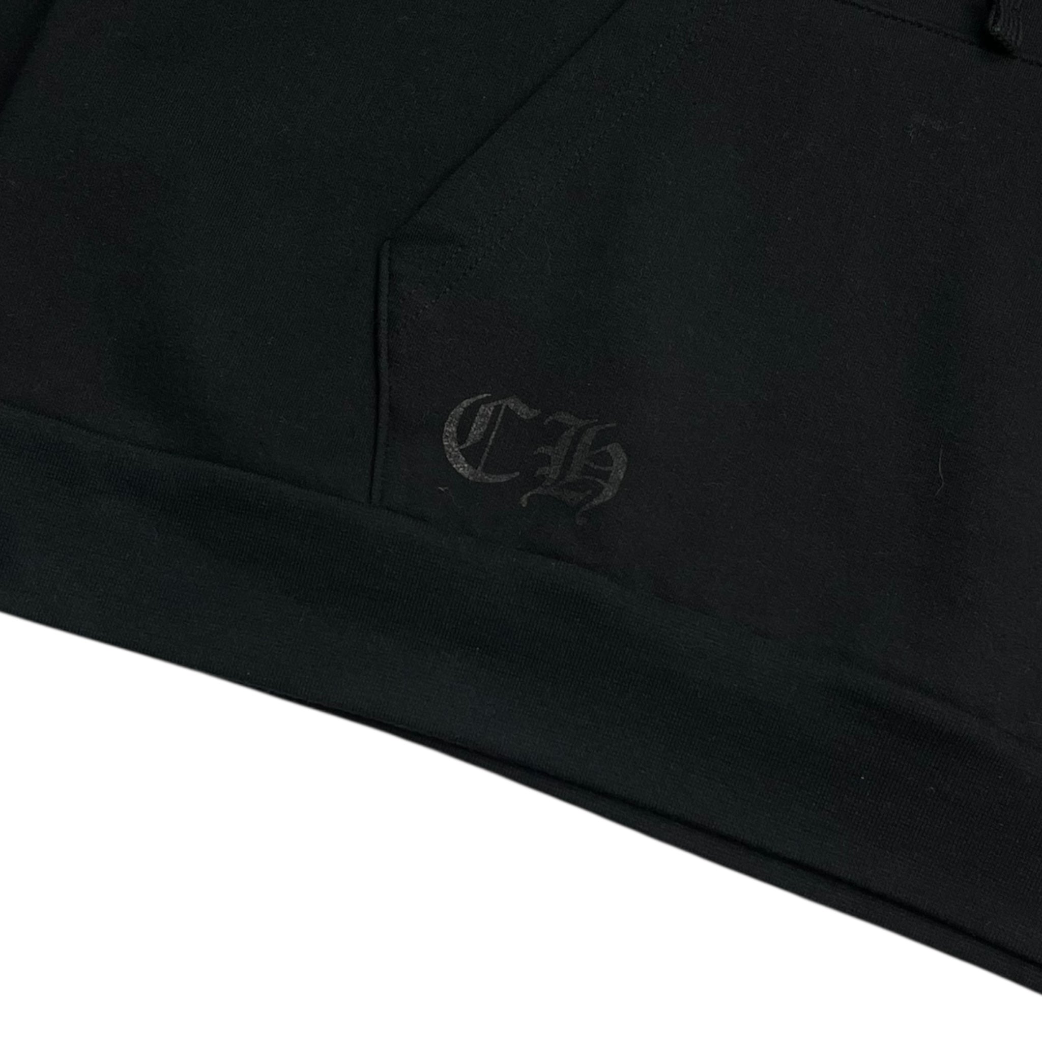 Chrome Hearts Scroll Logo Hoodie Black