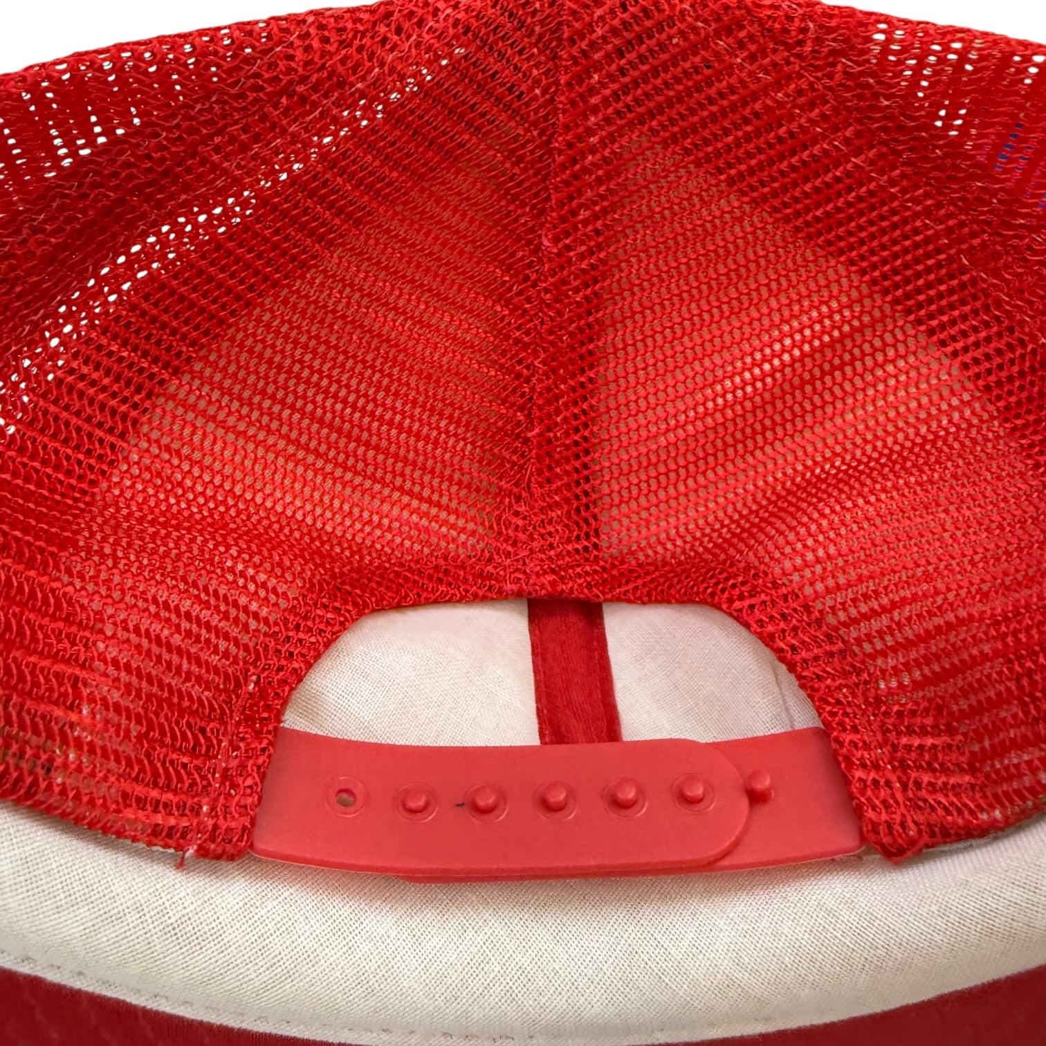 Vintage Birmingham Stallions Mesh Trucker Hat Red