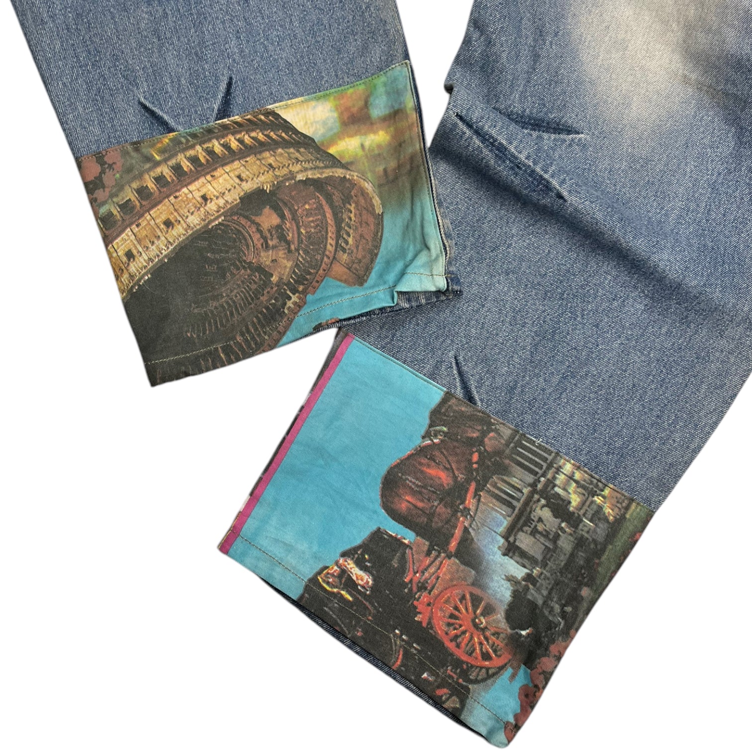 Vintage Y2K Phat Farm Star Fade Denim Pants