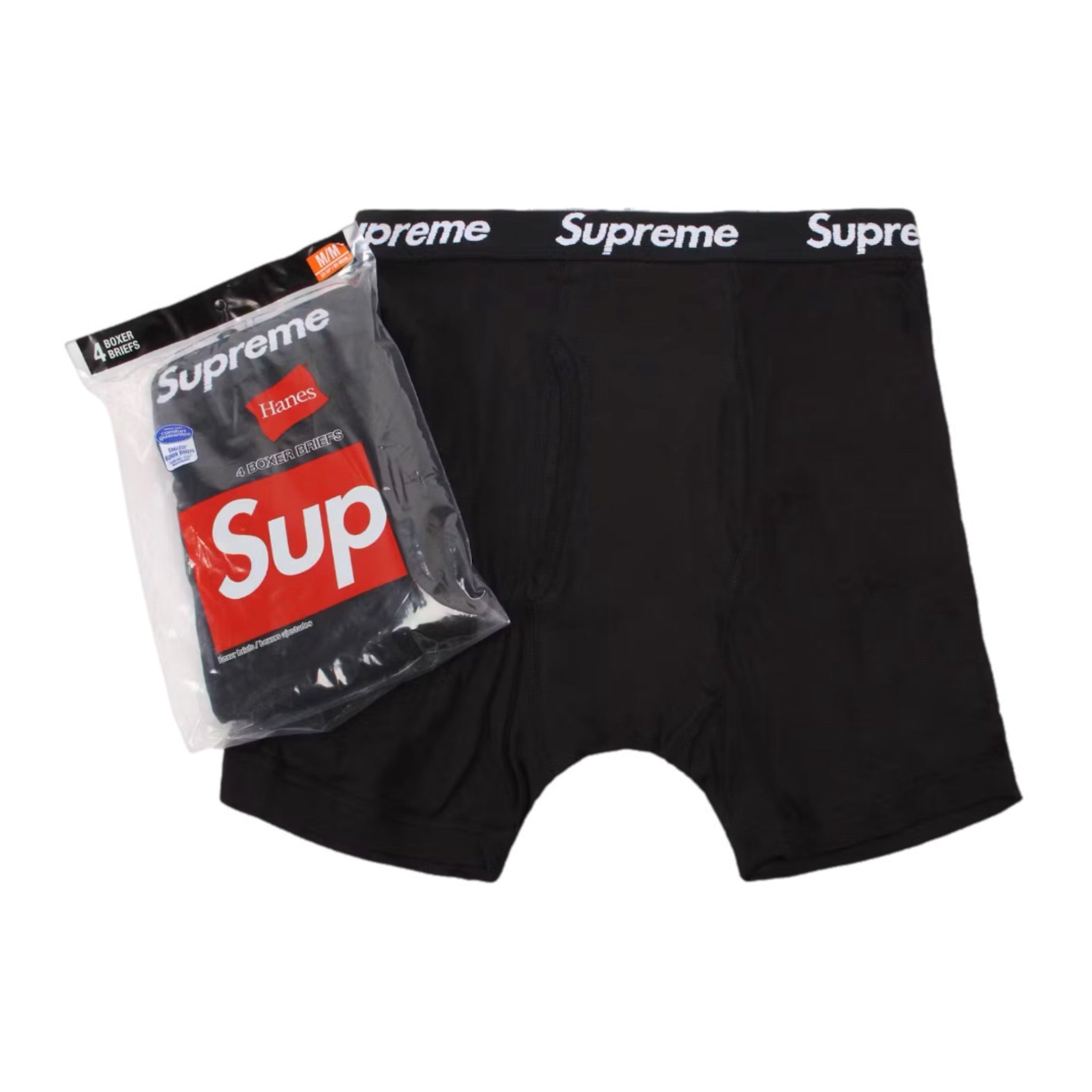 Supreme Hanes Boxer Briefs(4 Pack) Black