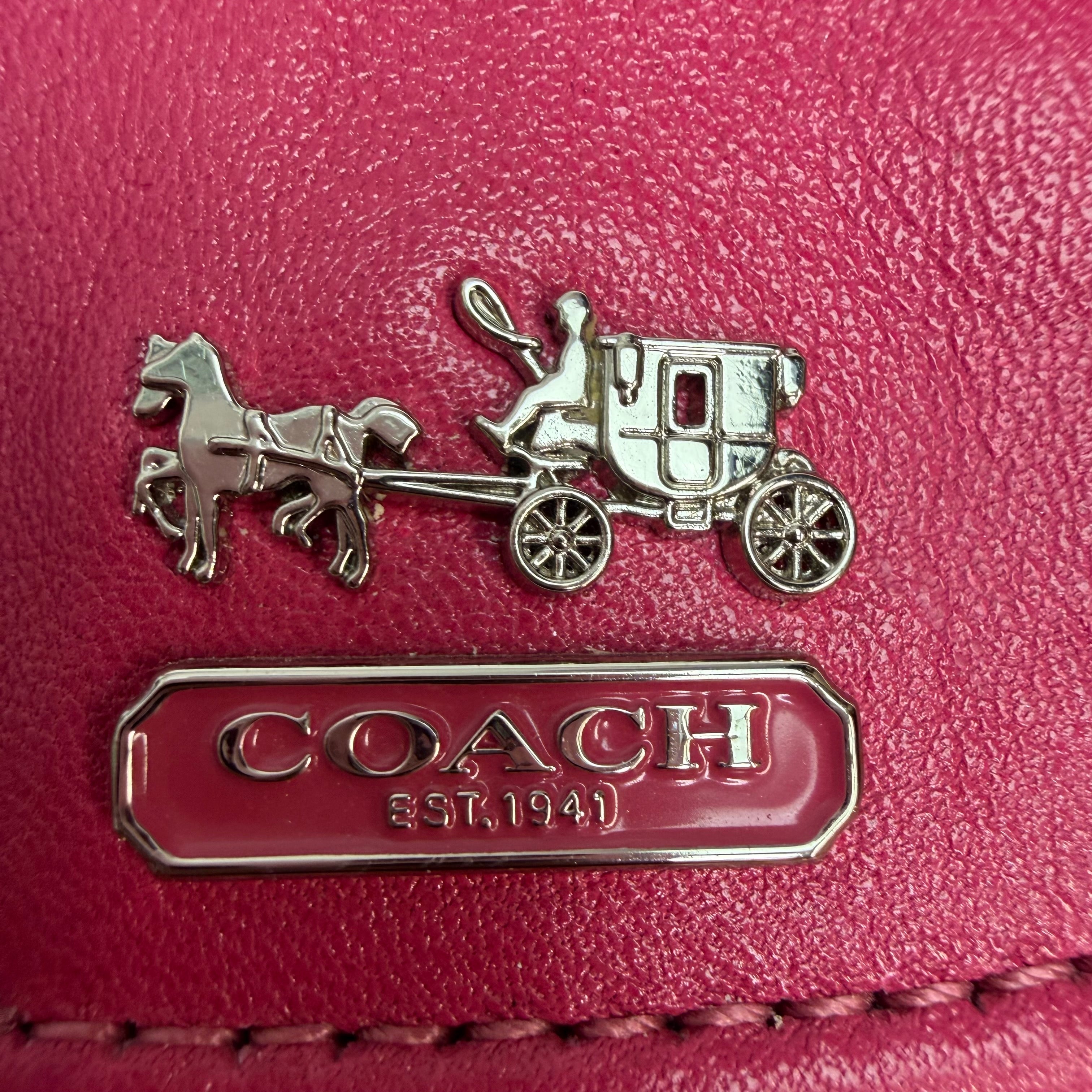 (W) Coach Madison Signature Op Art Small Crossbody Slingbag Pink