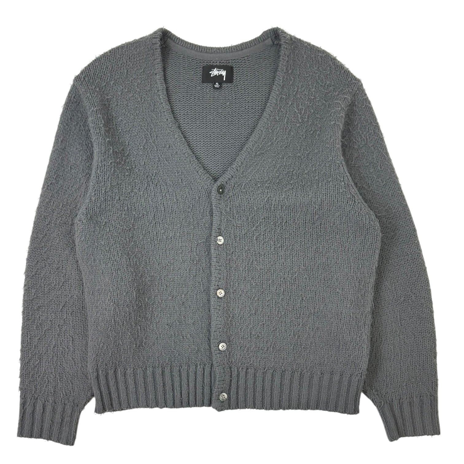 Stussy Brushed Cardigan Charcoal
