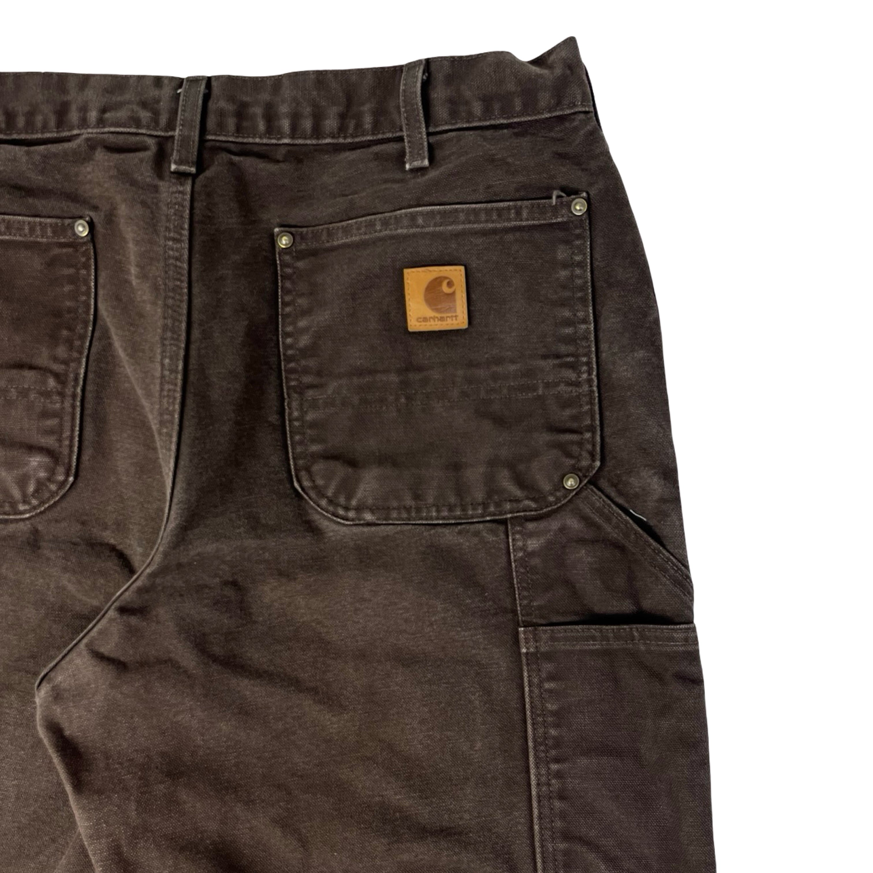 Vintage Carhartt Double Knee Carpenter Pants Dark Brown