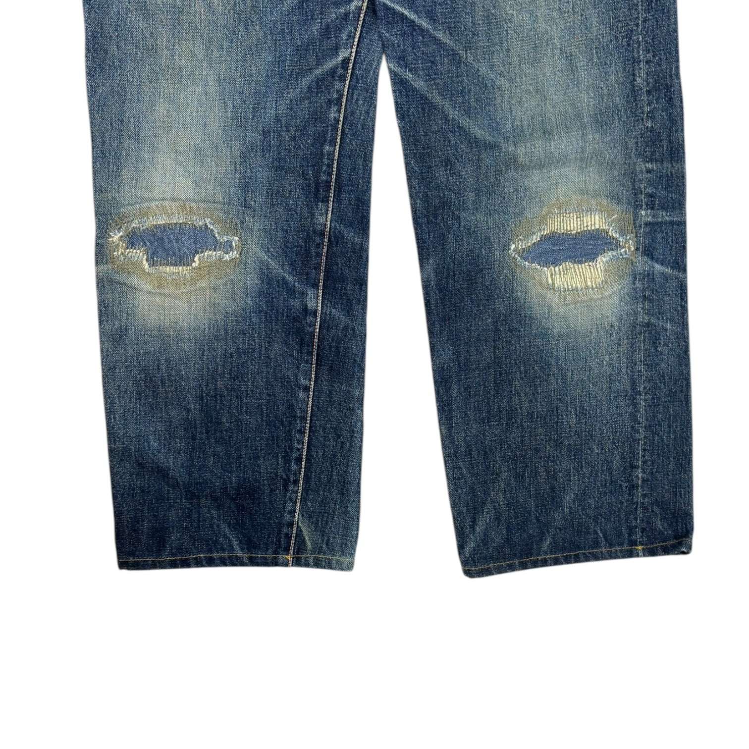 Evisu Purple Diacock Straight Leg Jeans Dark Wash