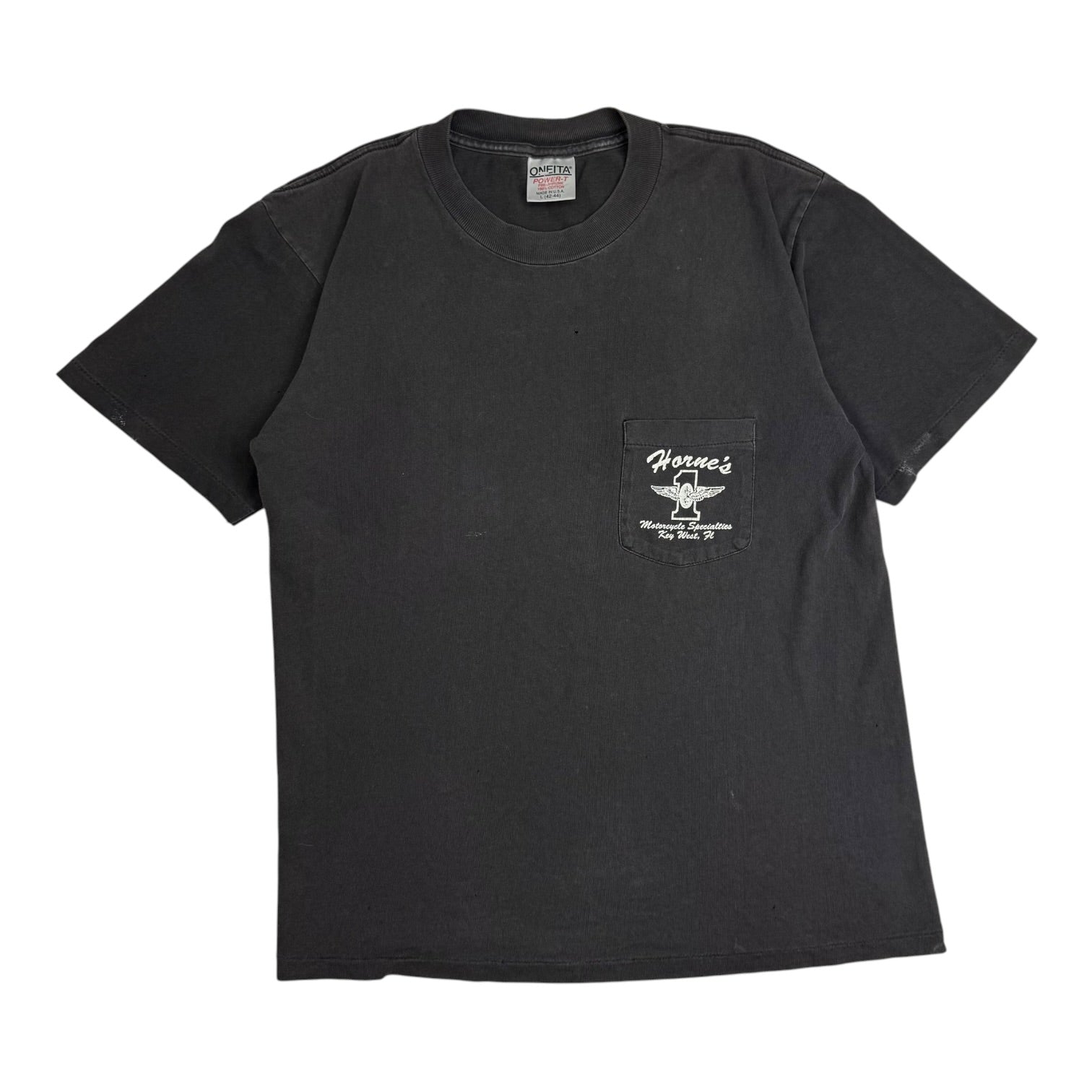 Vintage Hornes Key West Motorcycles Tee Black