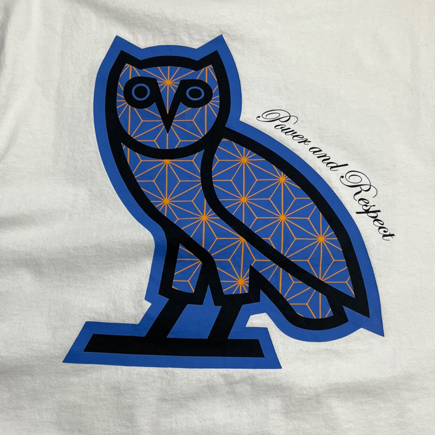 OVO Mandala Spell Out And Owl Tee White