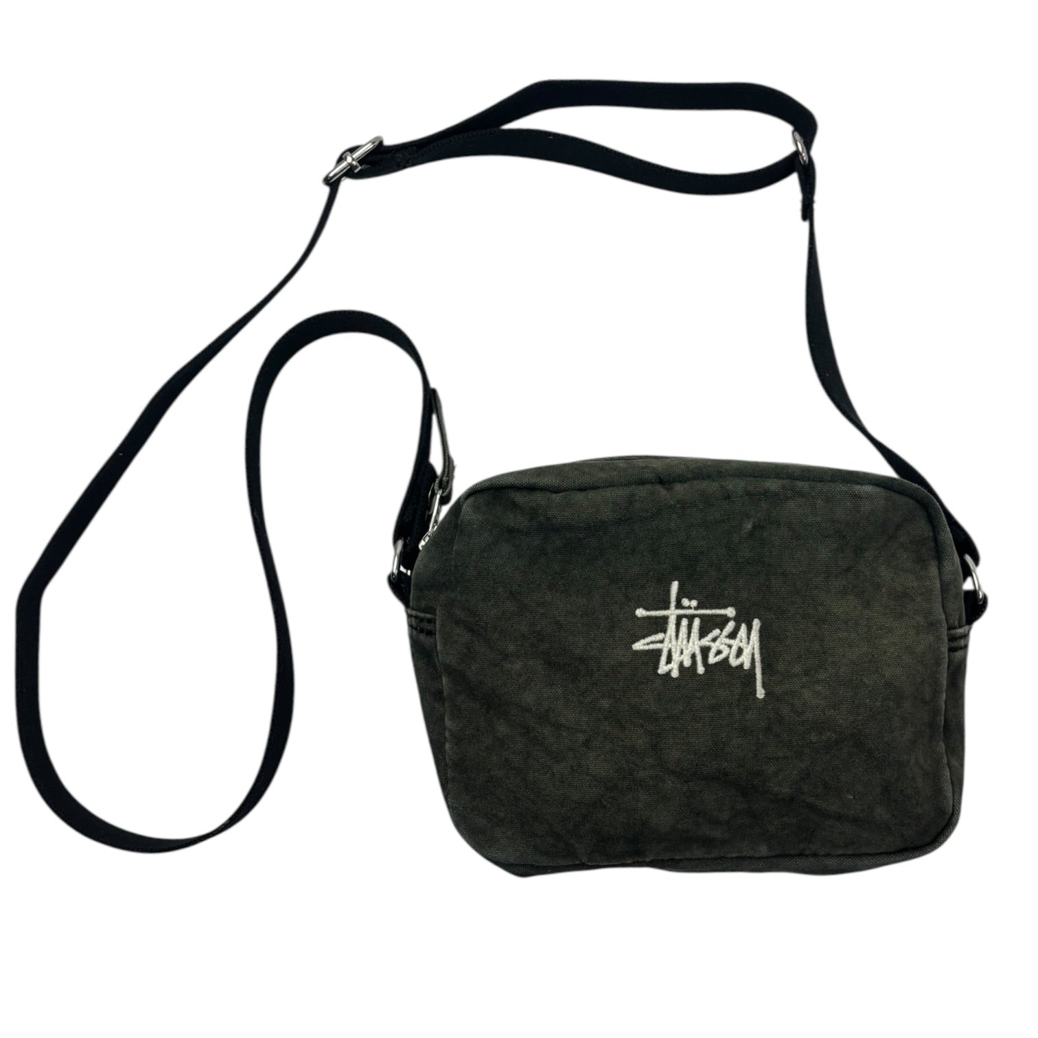 Stussy Canvas Side Pouch Washed Black