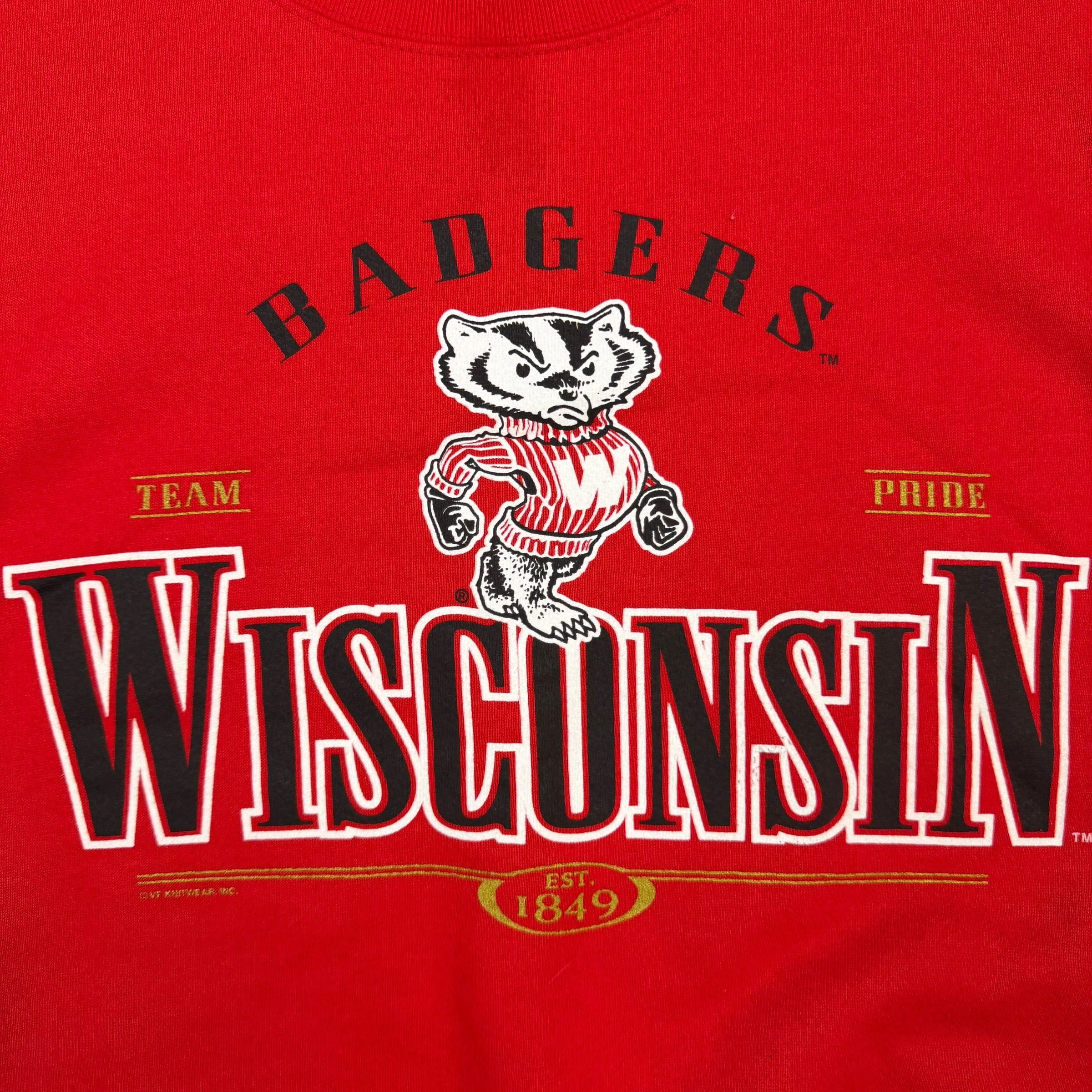 Vintage Wisconsin Badgers Crewneck Red