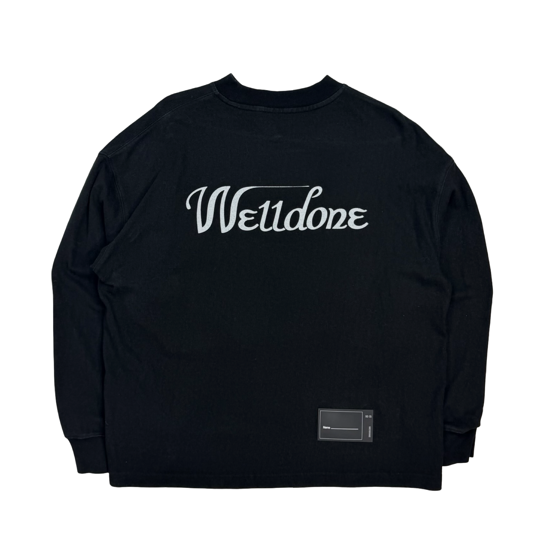 We11Done Logo Long Sleeve Shirt Black