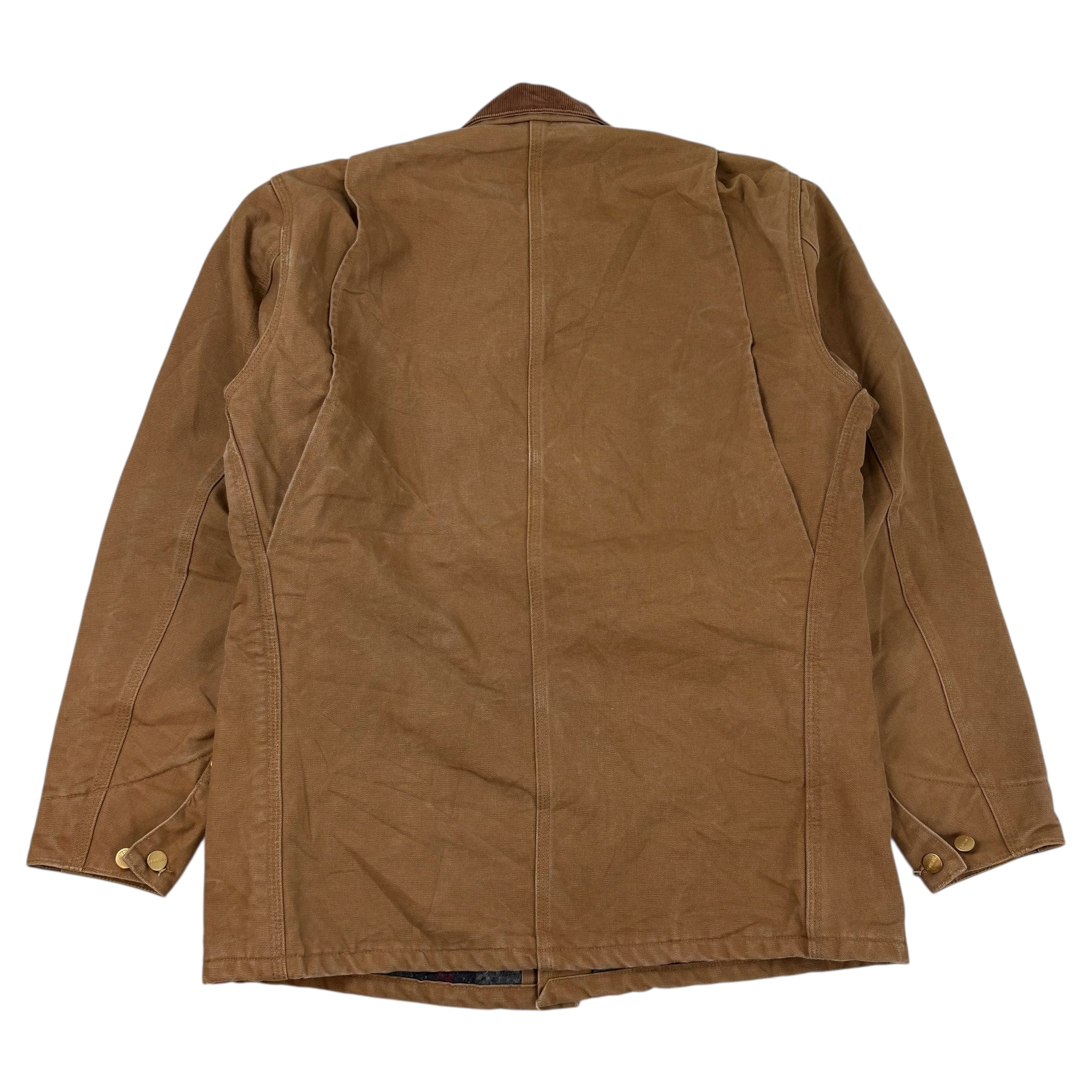 Carhartt Blanket Lined Canvas Chore Coat Jacket Brown