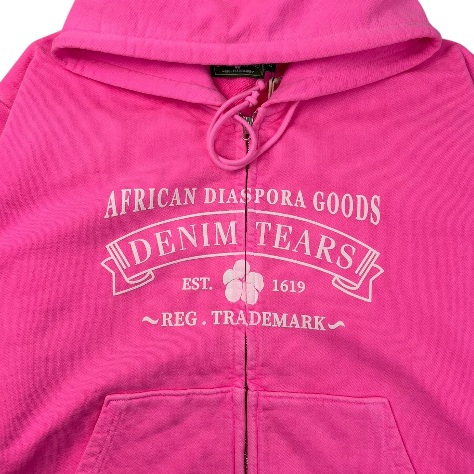 Denim Tears ADG Zip Up Hoodie Pink