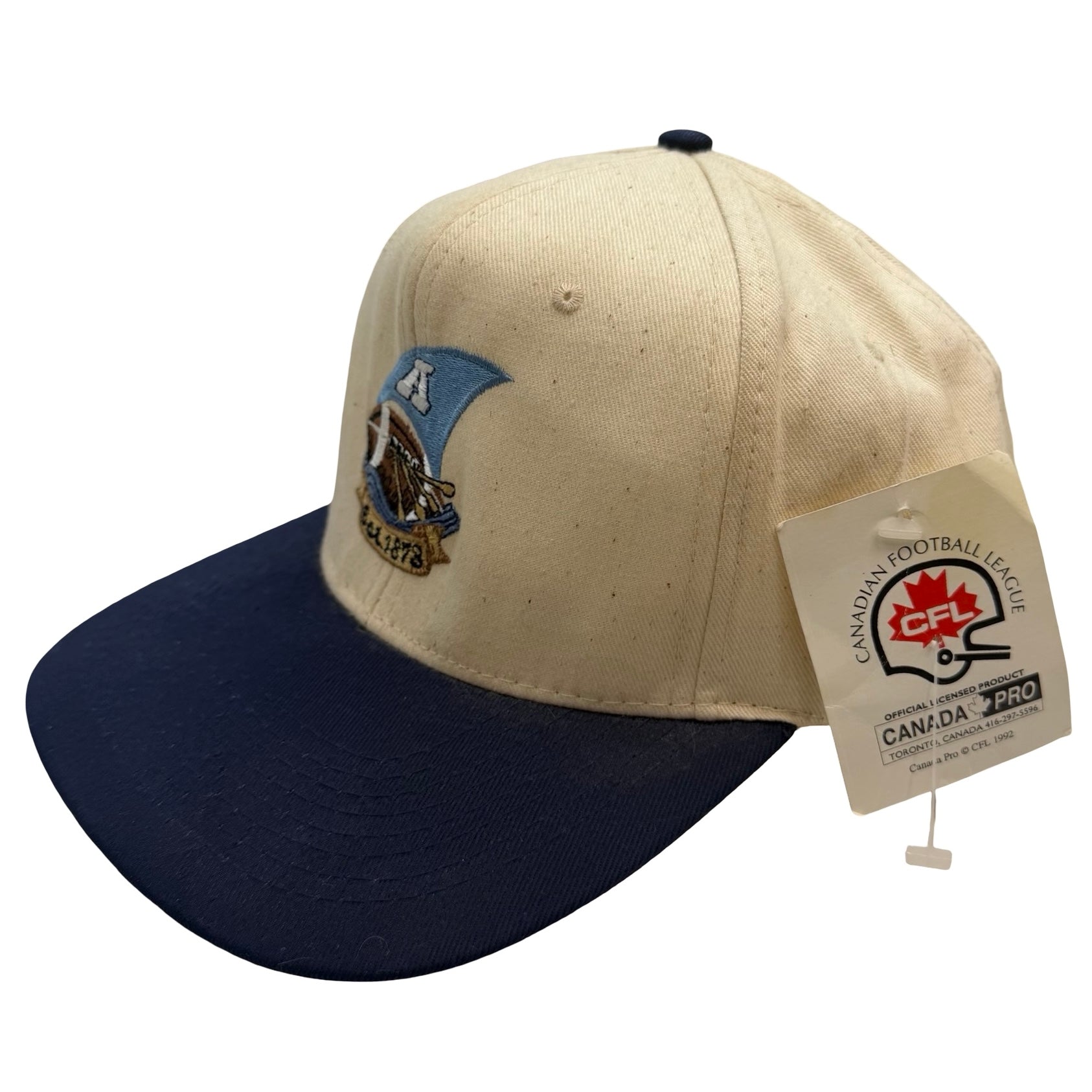 Vintage Toronto Argonauts CFL Snapback Cream