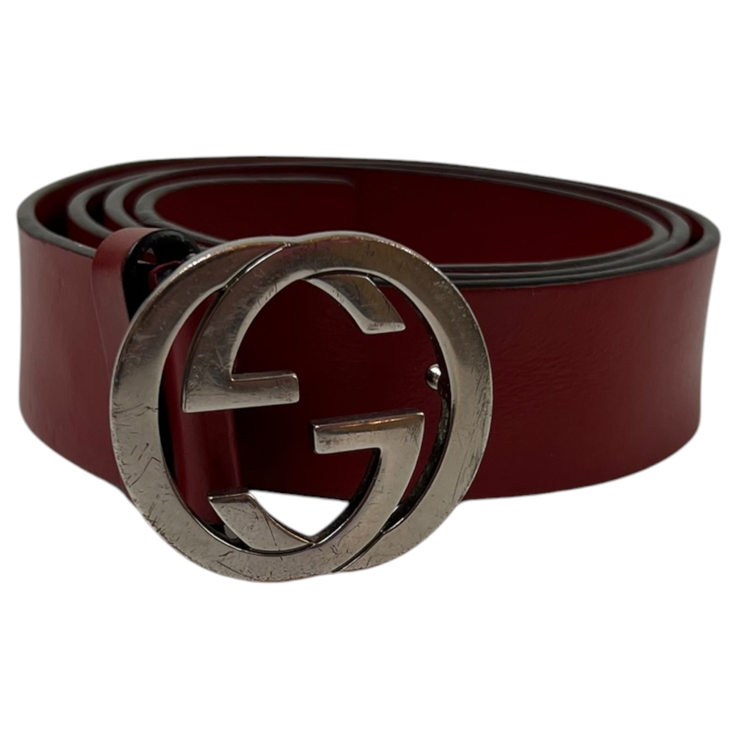 Gucci G Buckle Belt Red