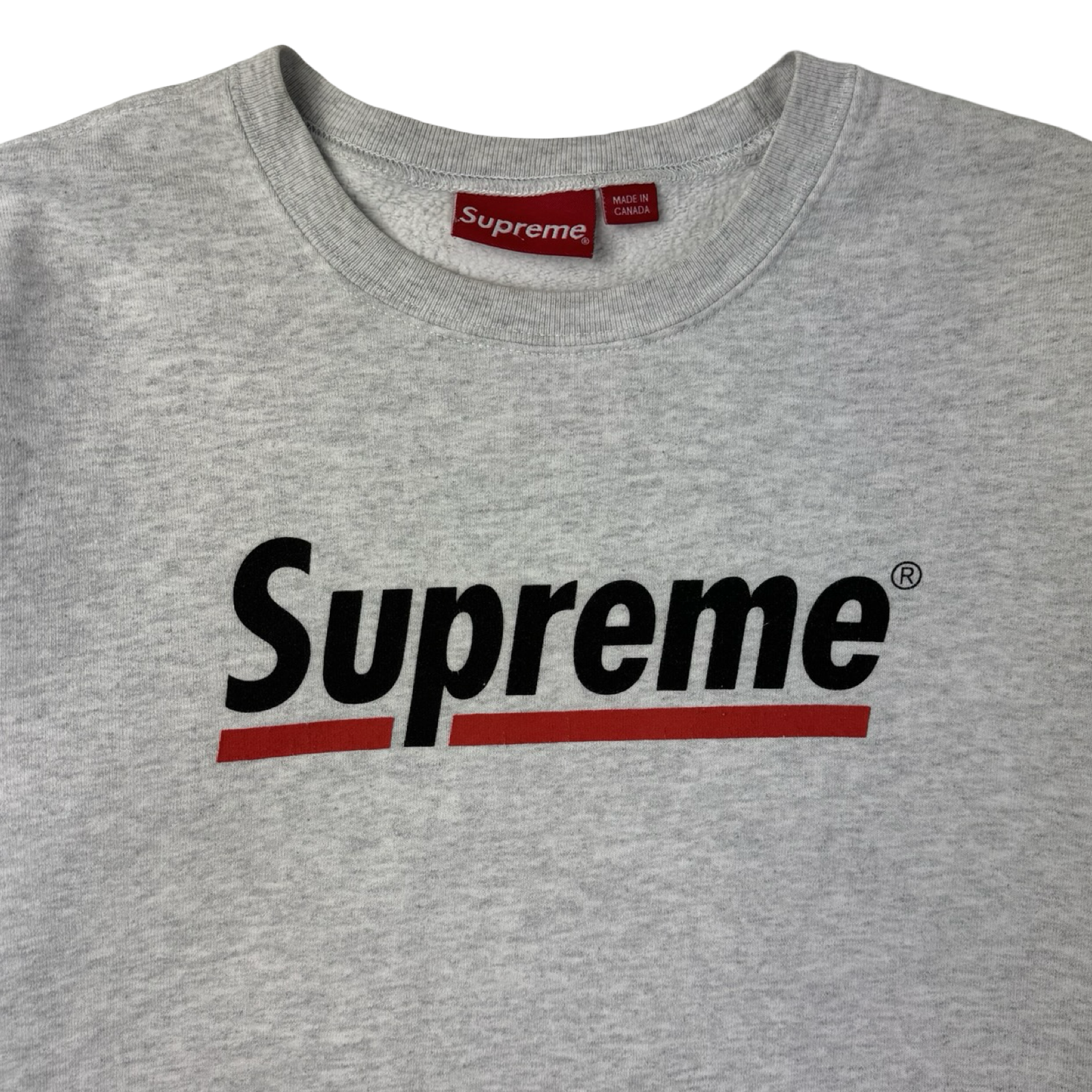 Supreme Underline Crewneck Ash Grey