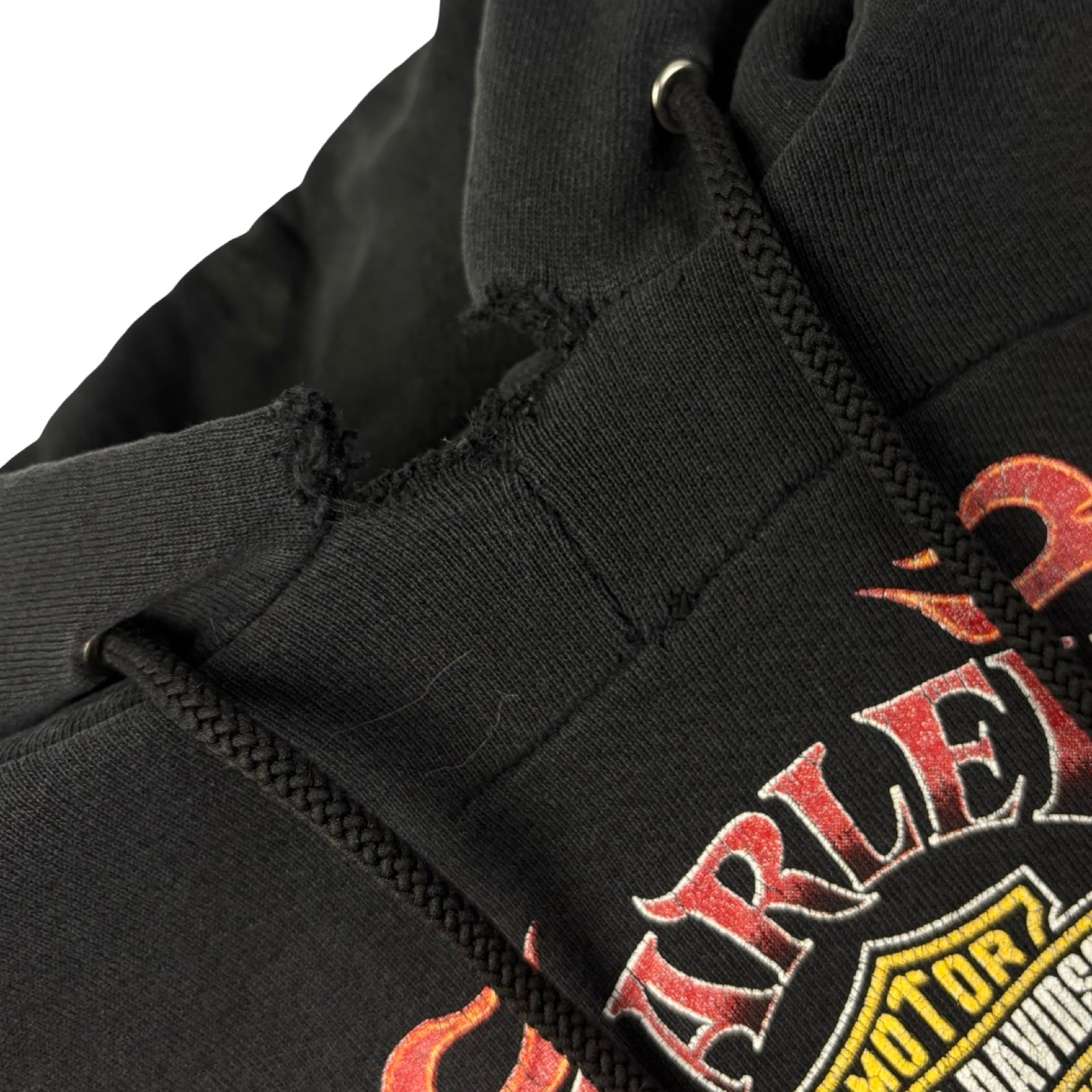 2001 Harley Davidson Kelowna BC Flame Sleeve Zip Up Hoodie