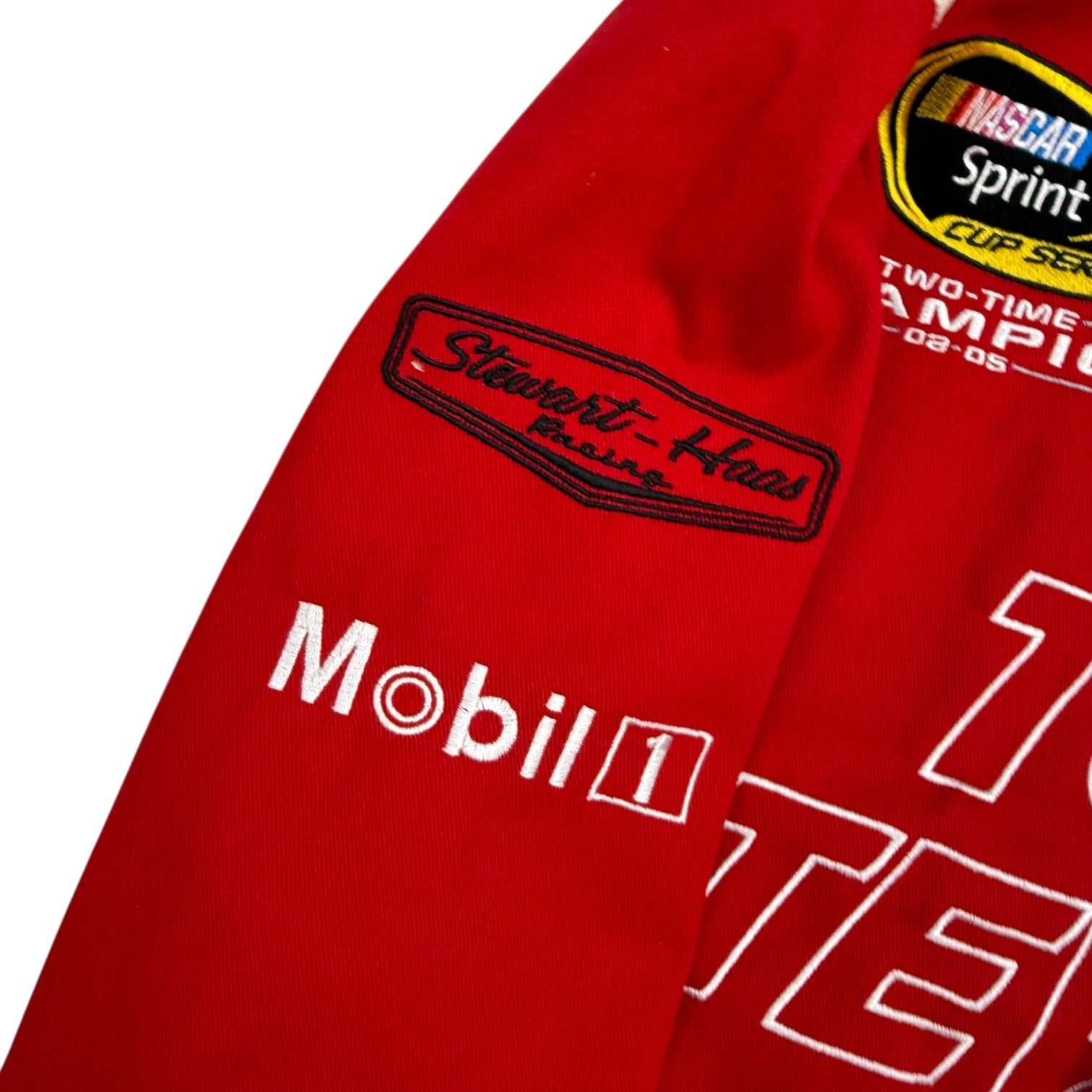Vintage NASCAR Tony Stewart Two Time Champ Jacket Red