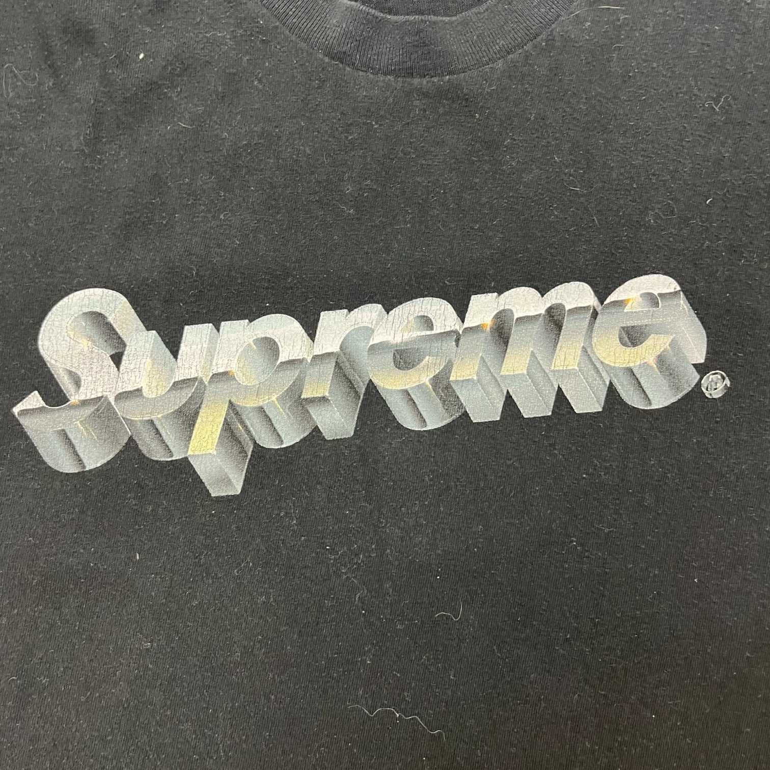 Supreme Chrome Logo Tee Black