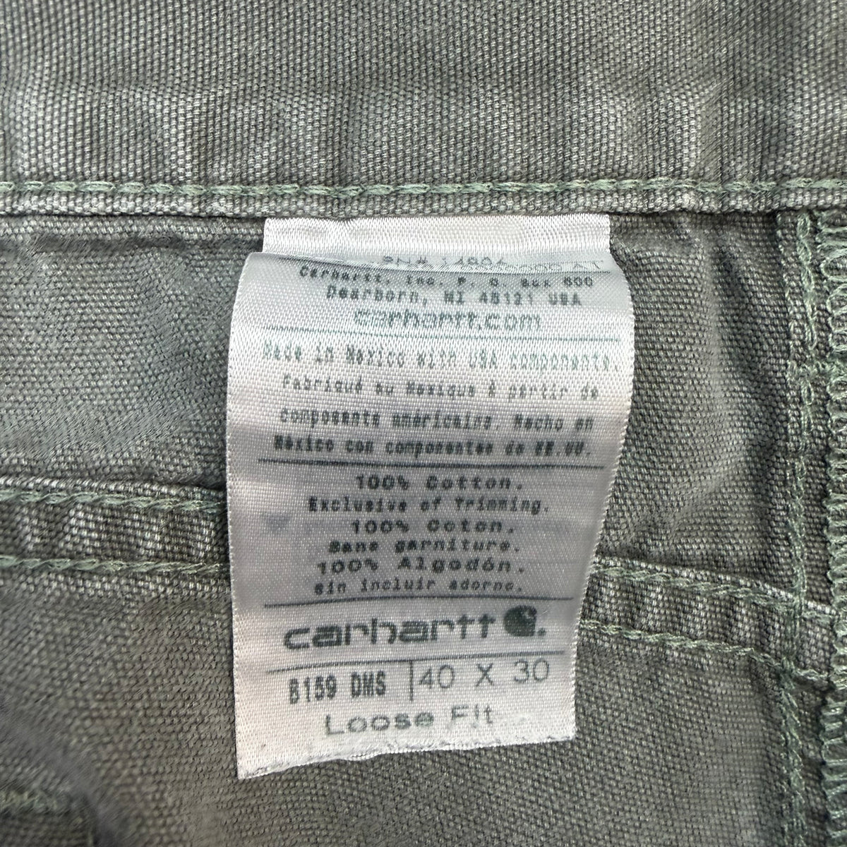 Vintage Carhartt Dungaree Pants Olive Green