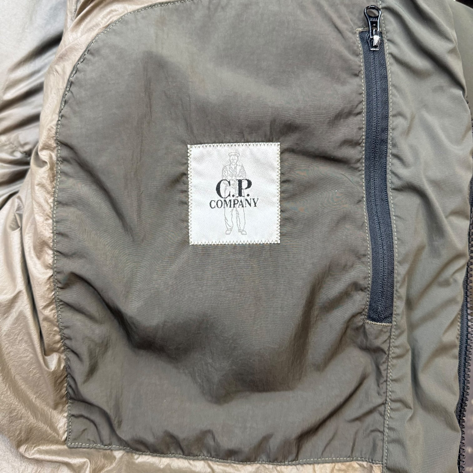 C.P. Company Down Jacket Garment Dyed Green