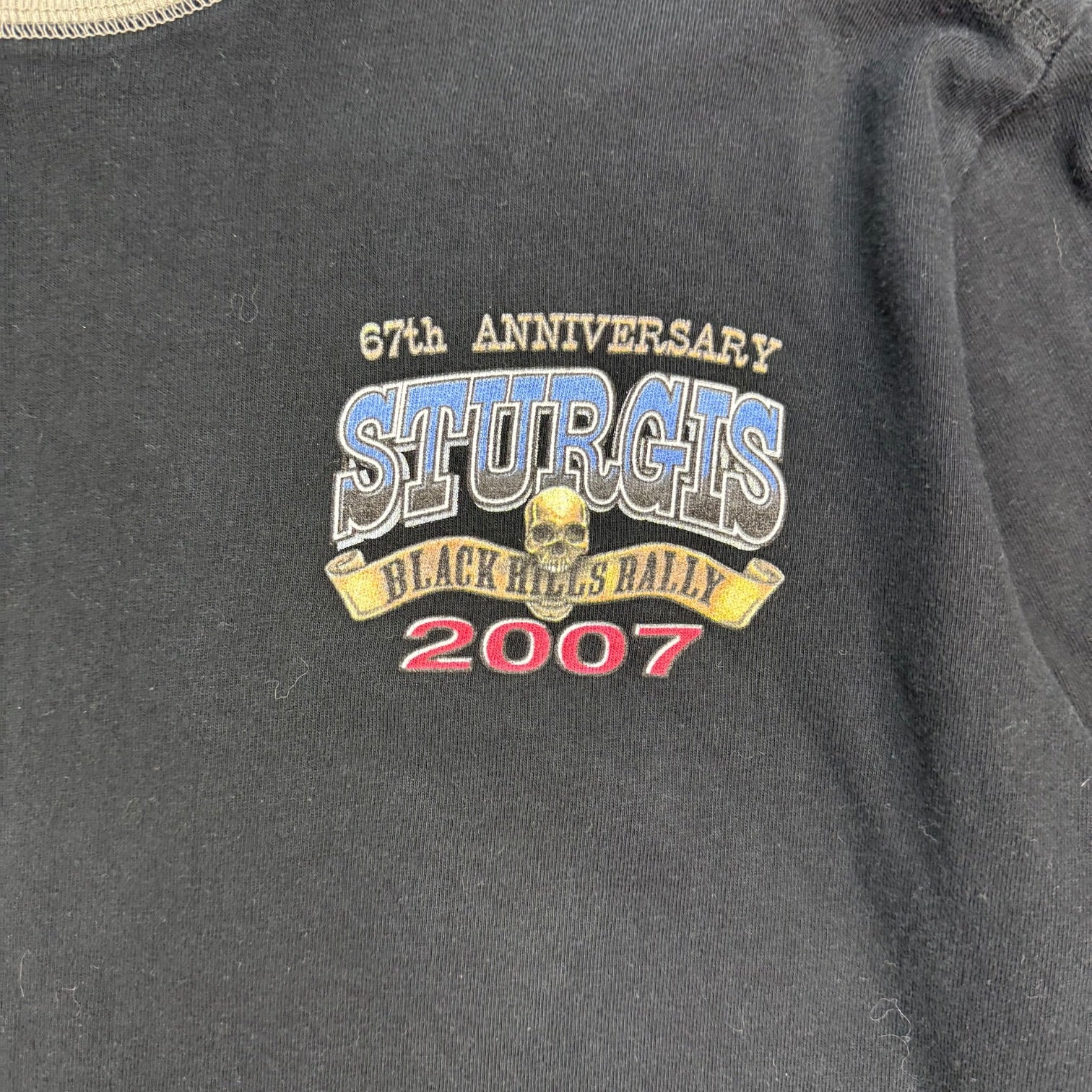 2007 Sturgis Bike Rally Double Layer L/S Tee Black