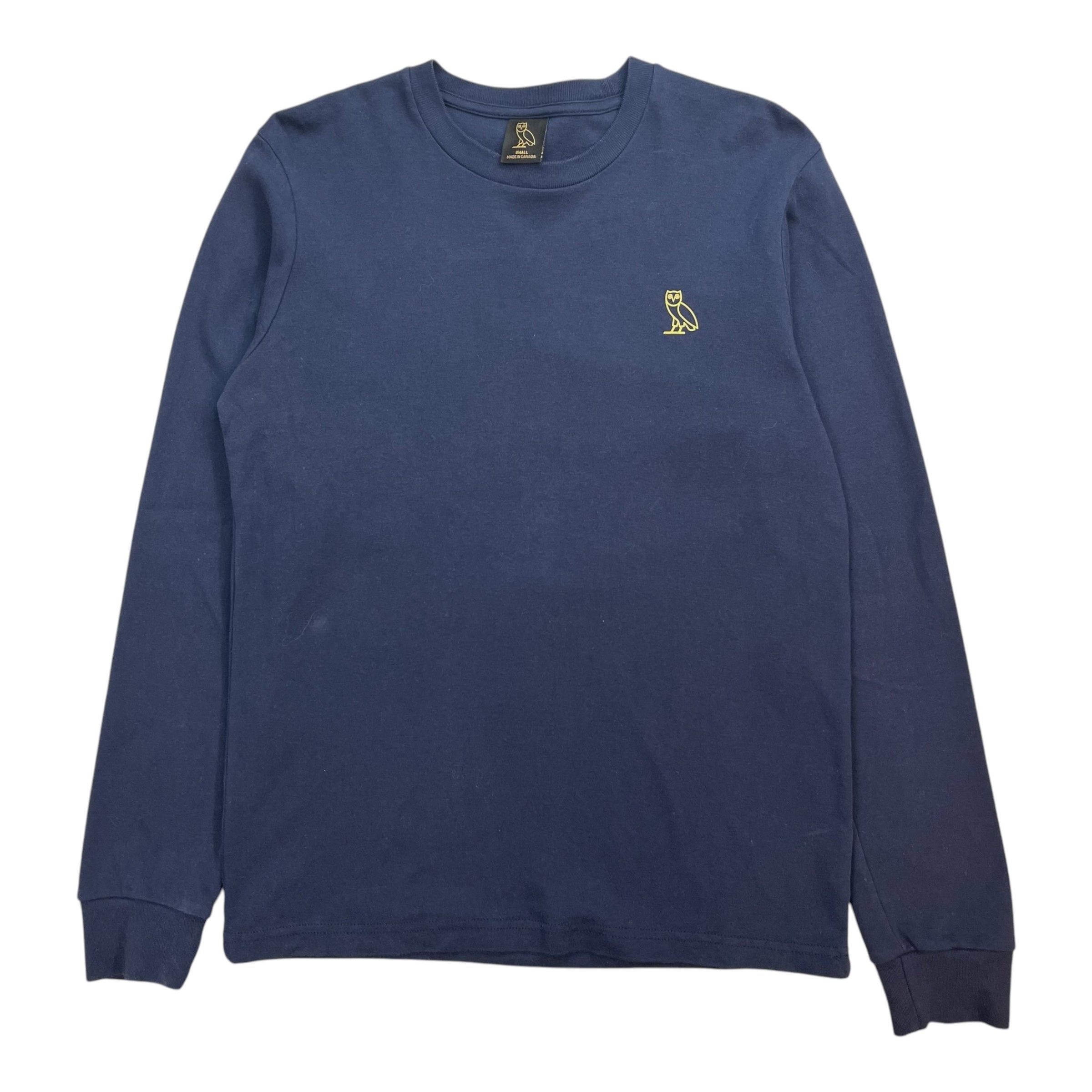 OVO Owl Logo L/S Tee Navy