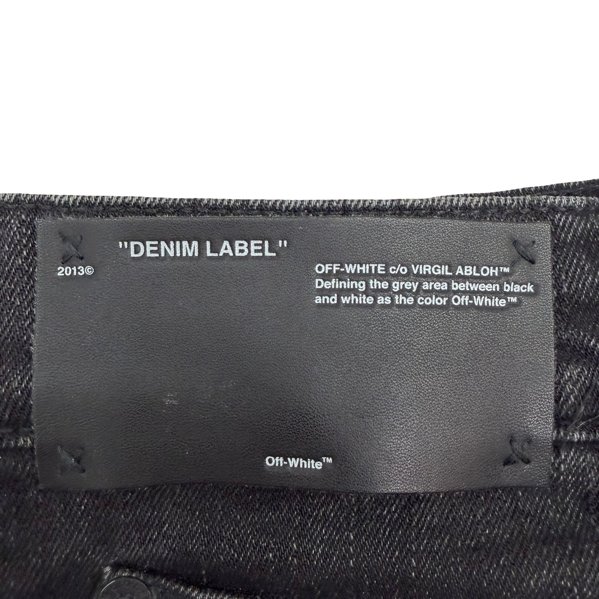 Off-White Diagonal Stripe Jeans Black