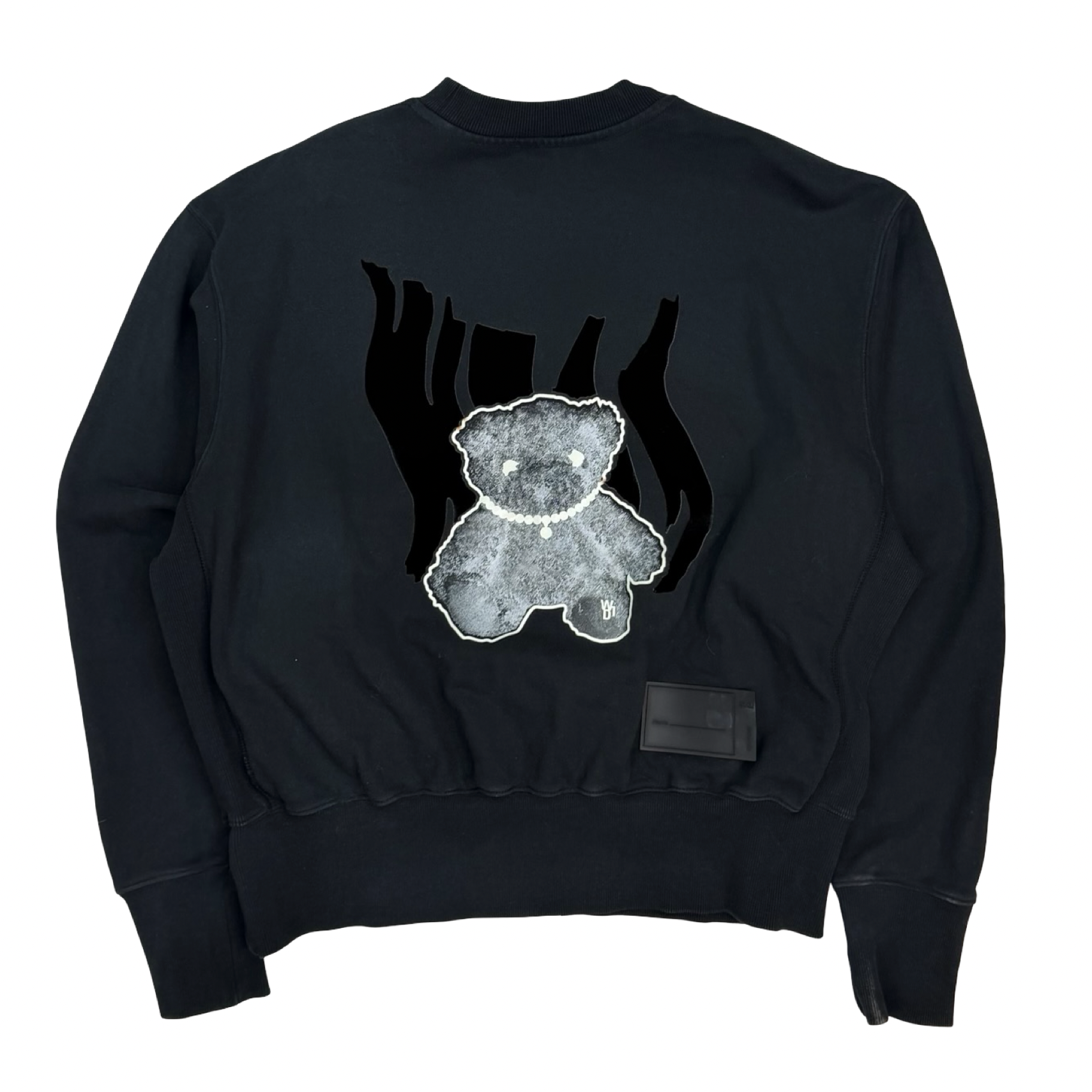 We11Done Glow In The Dark Teddy Sweater Black