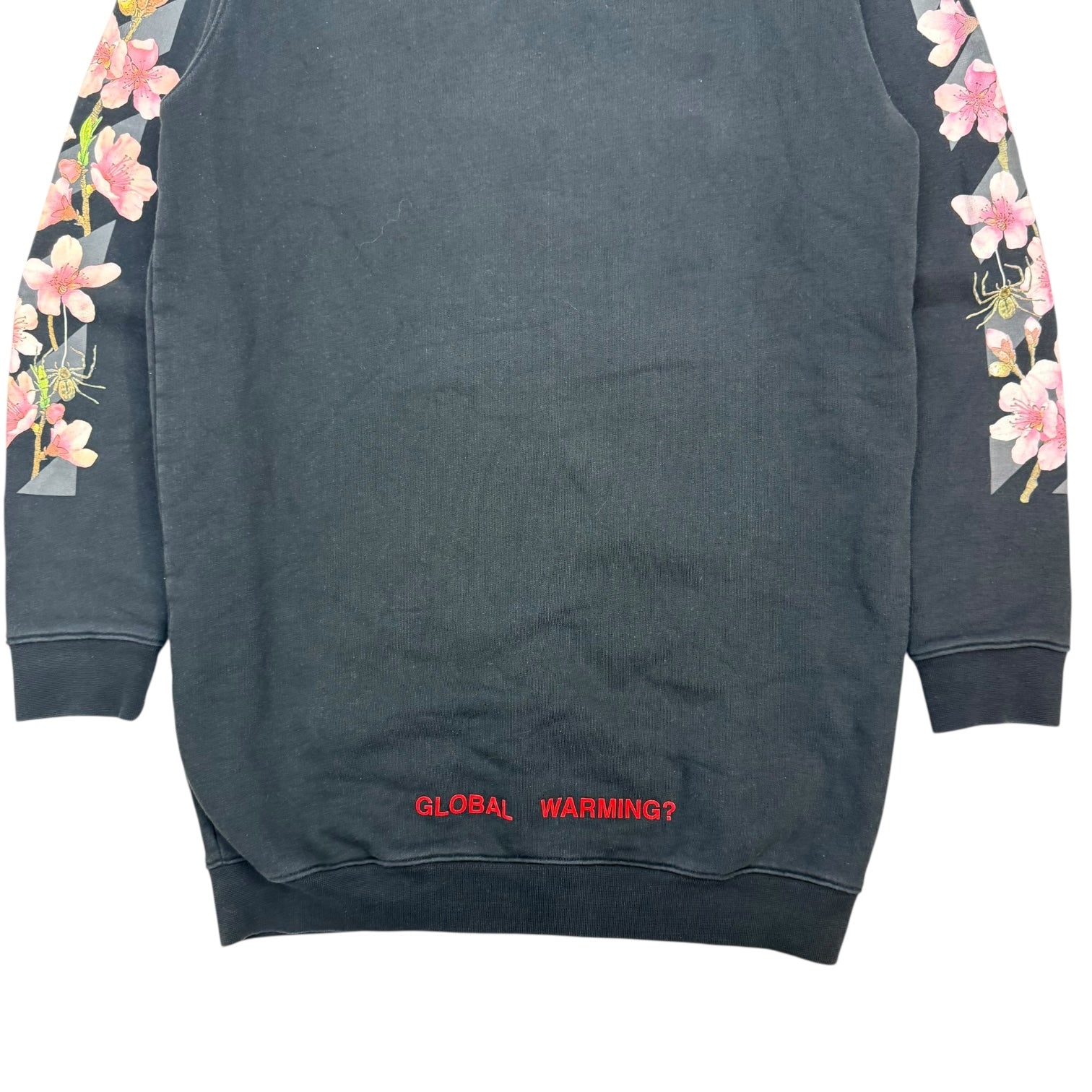 Off-White Global Warming Cherry Blossom Crewneck Black