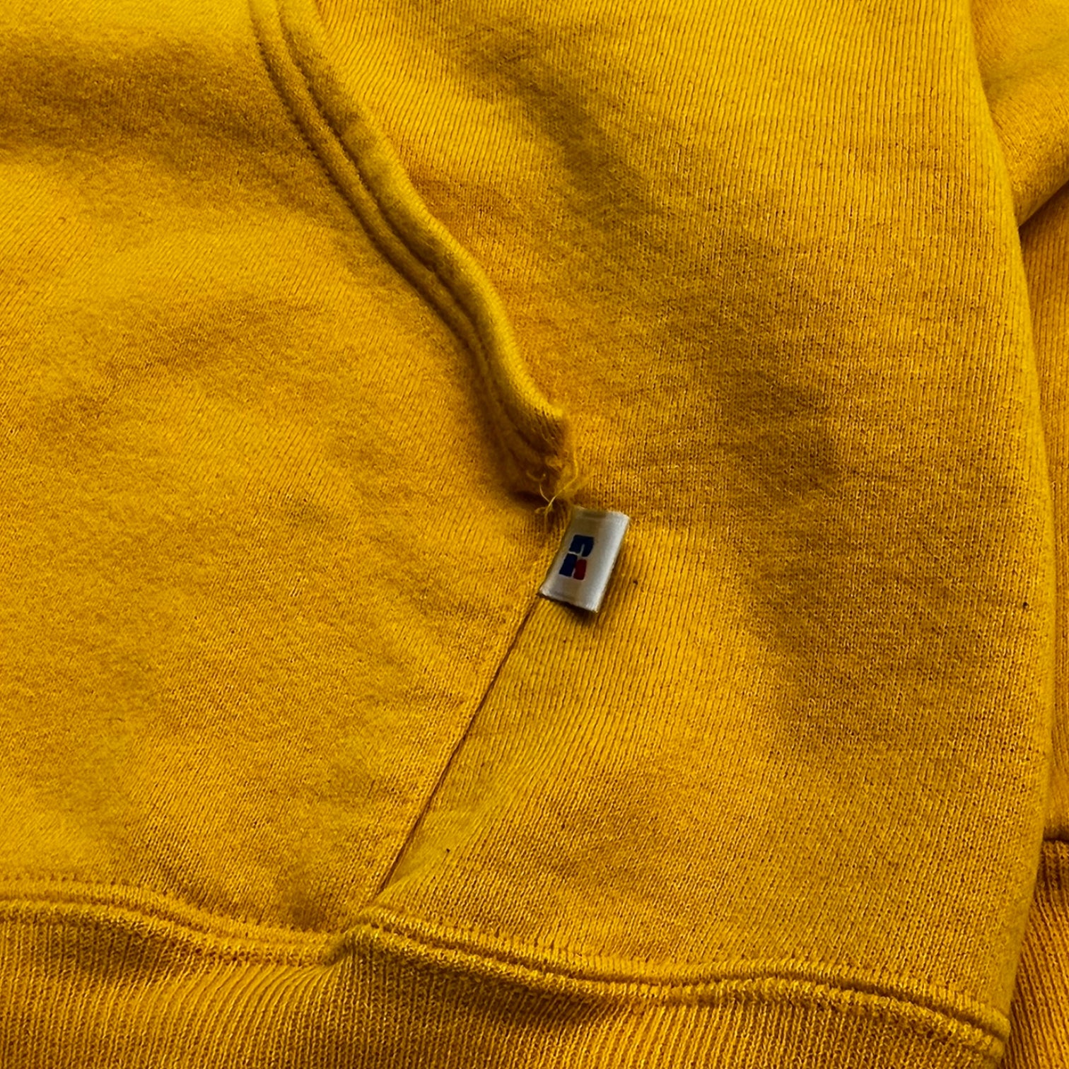 Vintage Russel Blank Hoodie Golden Yellow