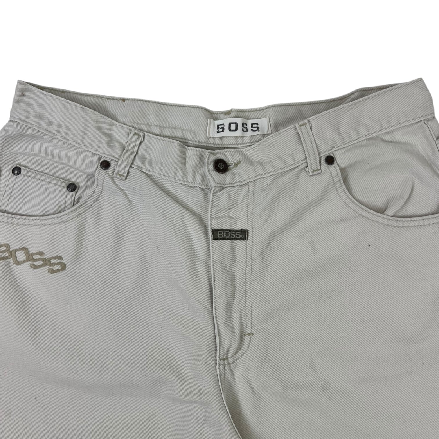 Vintage Y2K BOSS Jean Short White