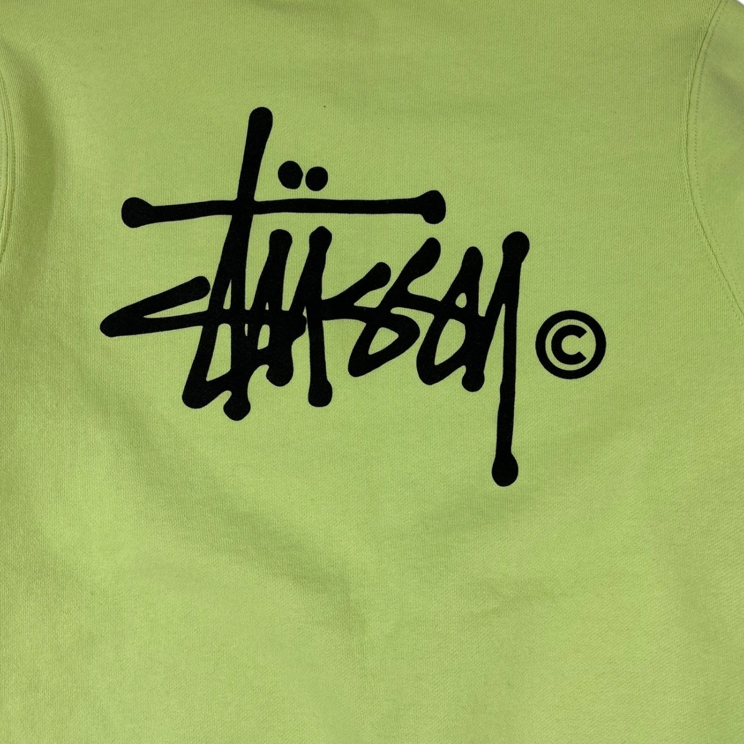 Stussy Stock Logo Crewneck Lime Green