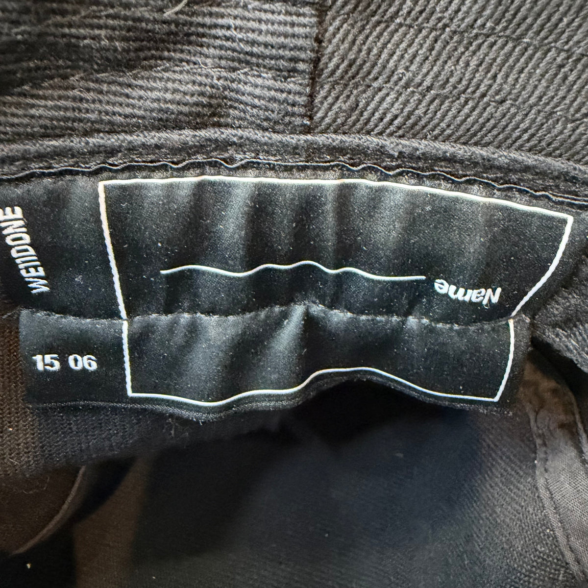 We11done Logo Stamp Bucket Hat Black