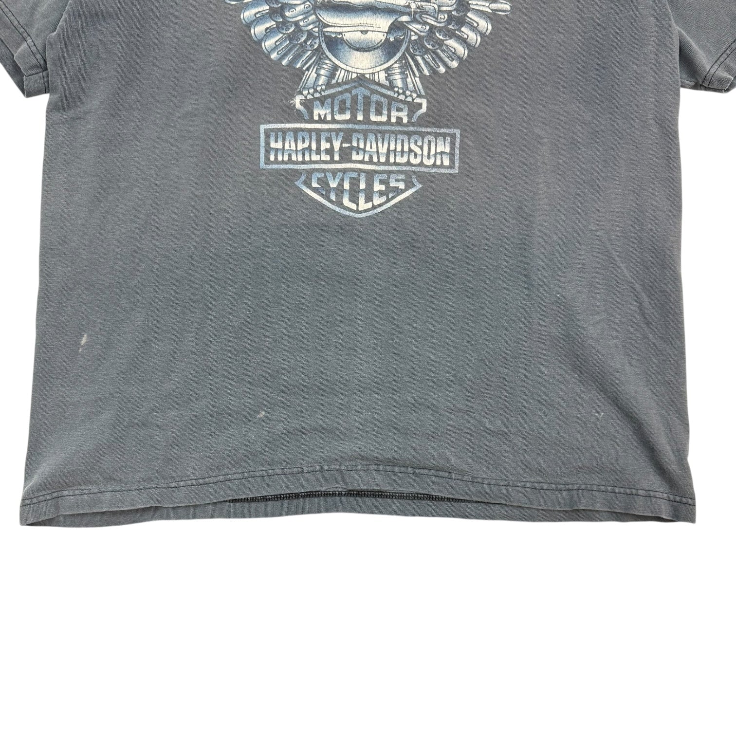 Harley Davidson Engine Tee Faded Blue