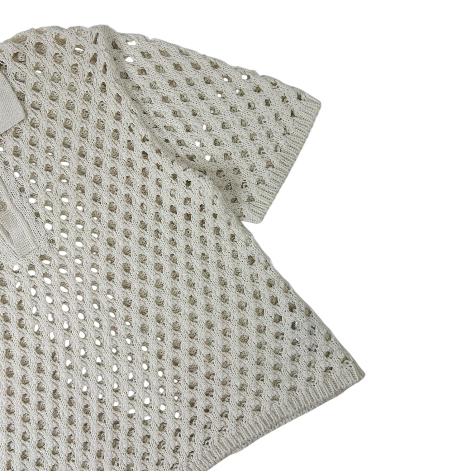 Stüssy Big Mesh Polo Shirt Ivory